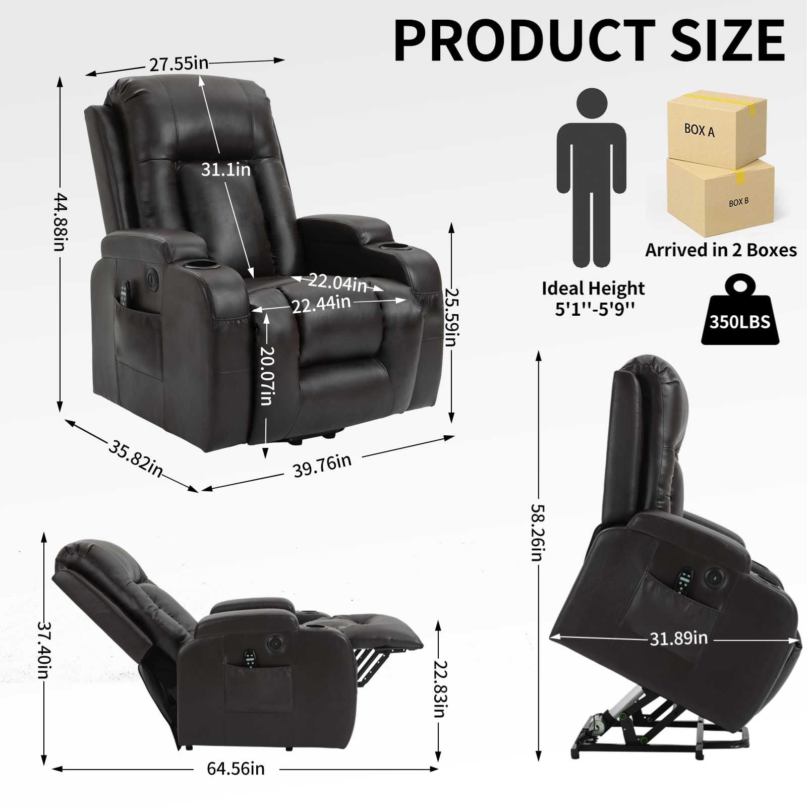 Mondawe OR-P21AE-OF recliners - View #8