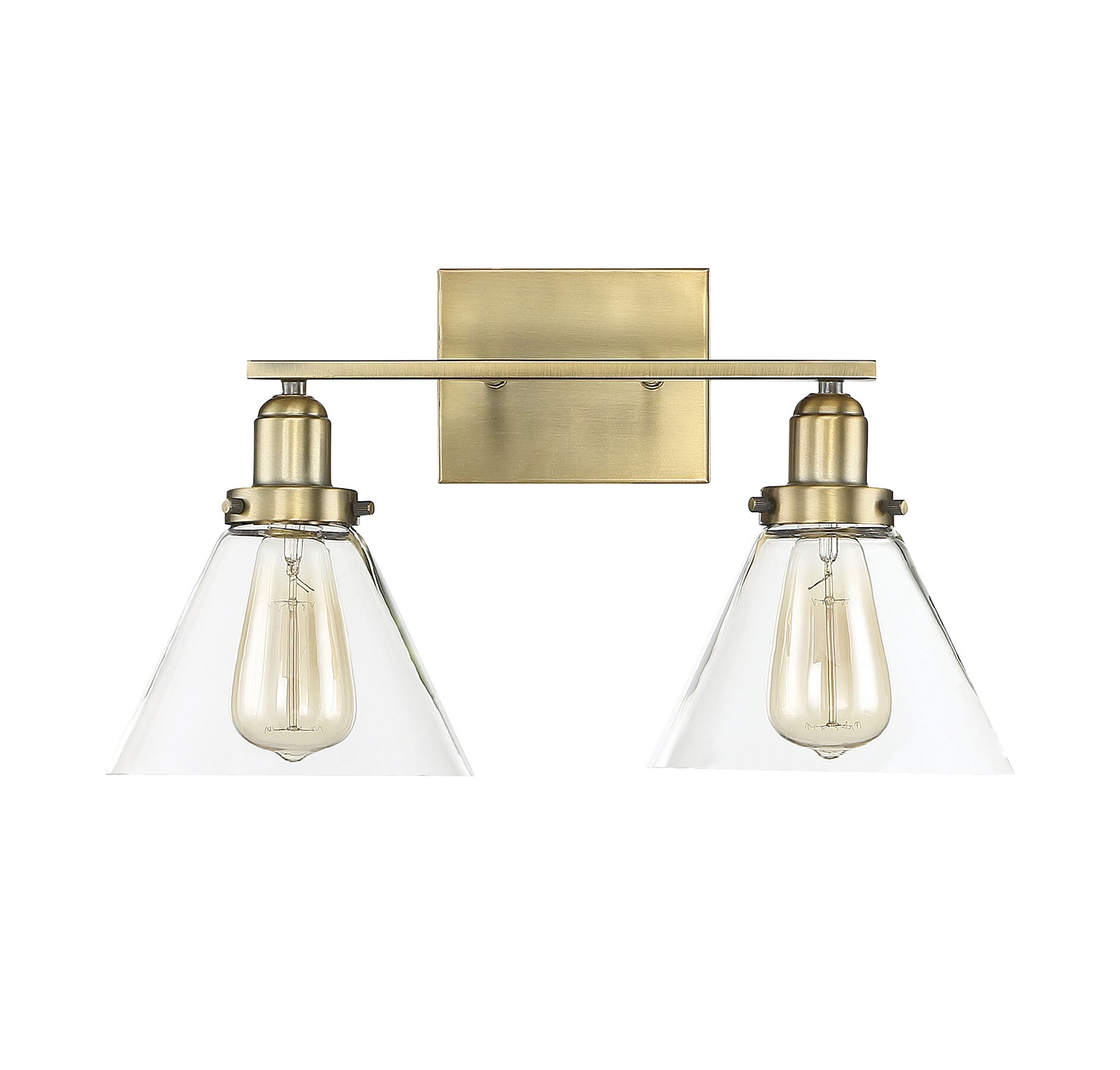 Savoy House Drake 2 - Light Vanity in Warm Brass