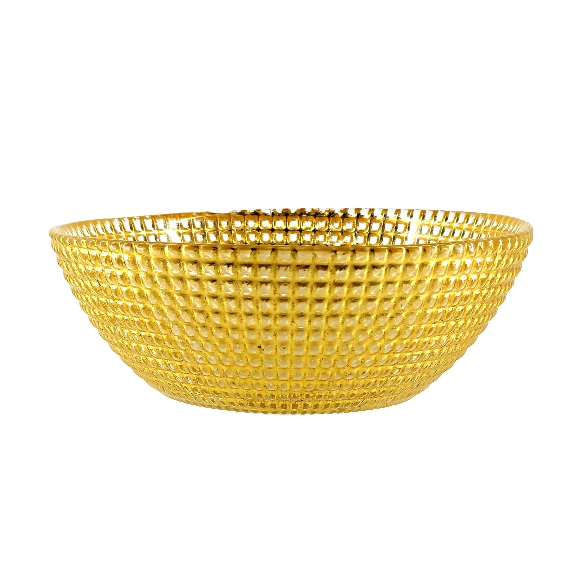 Slickblue Gold/Silver Gilded Glass Side Bowl Dinnerware with Beaded Design for Serving Candy Nuts Condiments or Tabletop Display