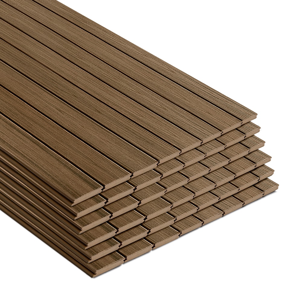 Trex HG010620TG48 Transcend 1-in x 6-in x 20-ft Havana Gold Grooved Composite Deck board 48 -Pack