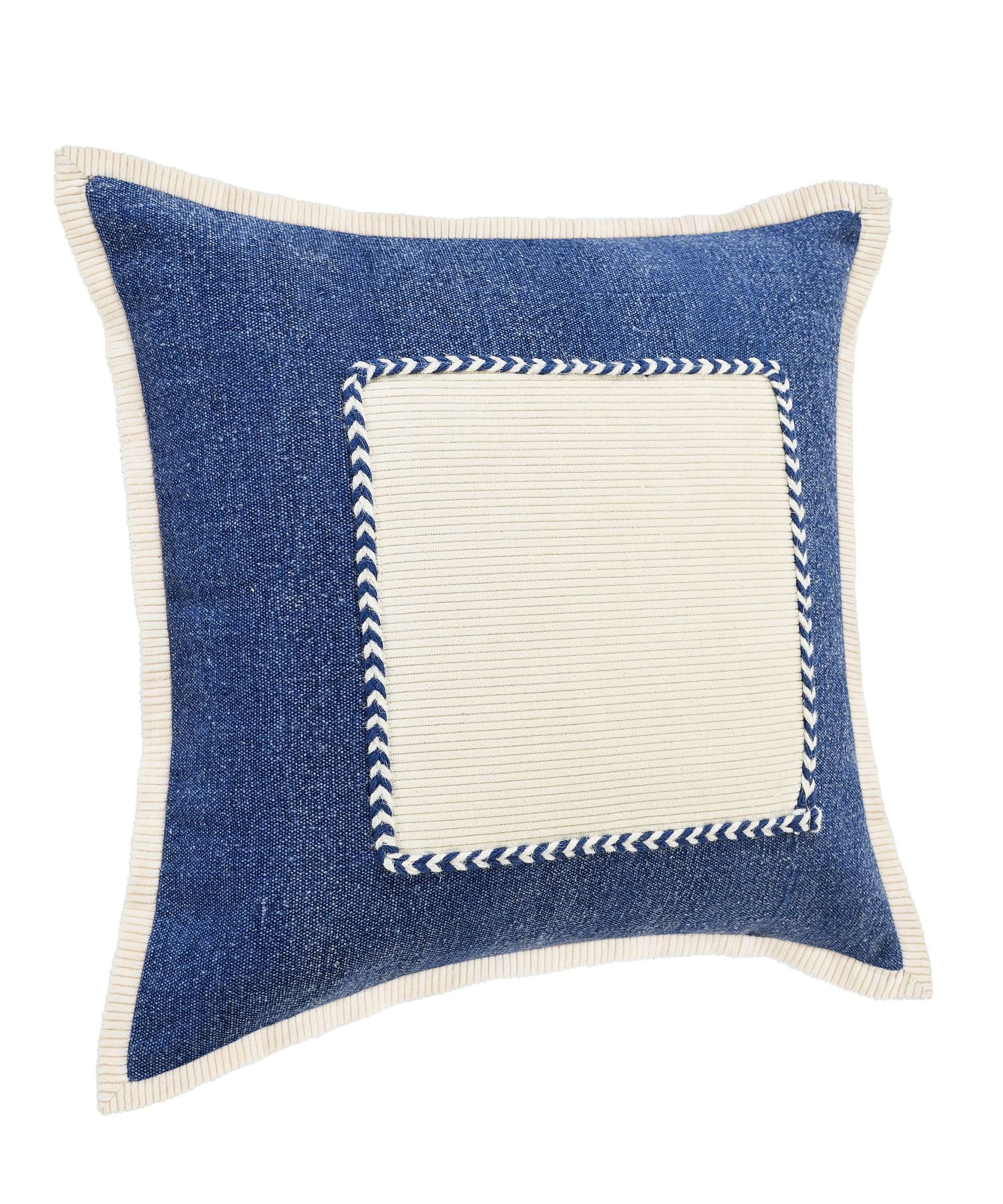 Navy blue and cream throw outlet pillows