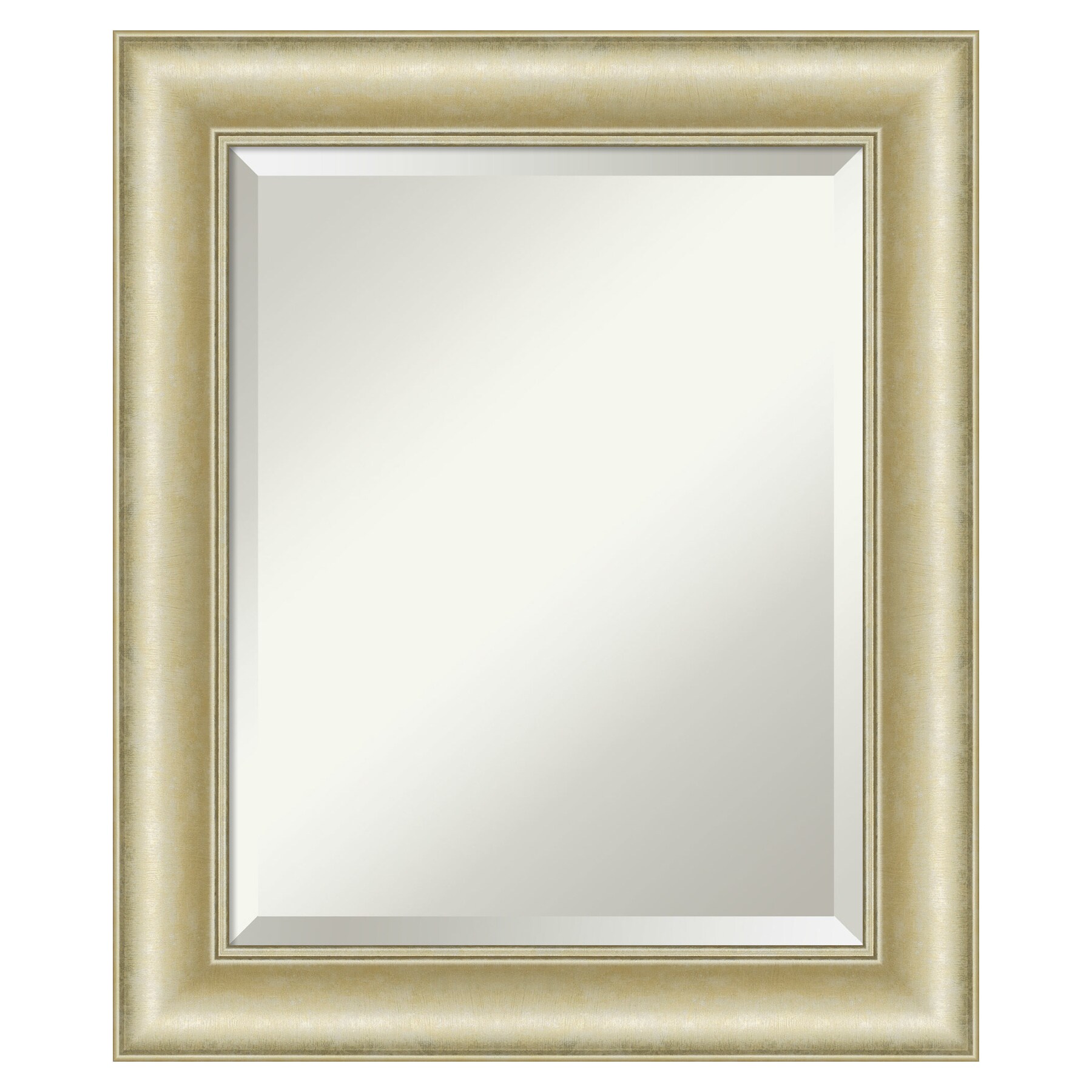 Amanti Art DSW4593013 Textured 21.0-in x 25.0-in Framed Rectangle Bathroom Vanity Mirror ( Brushed Gold )