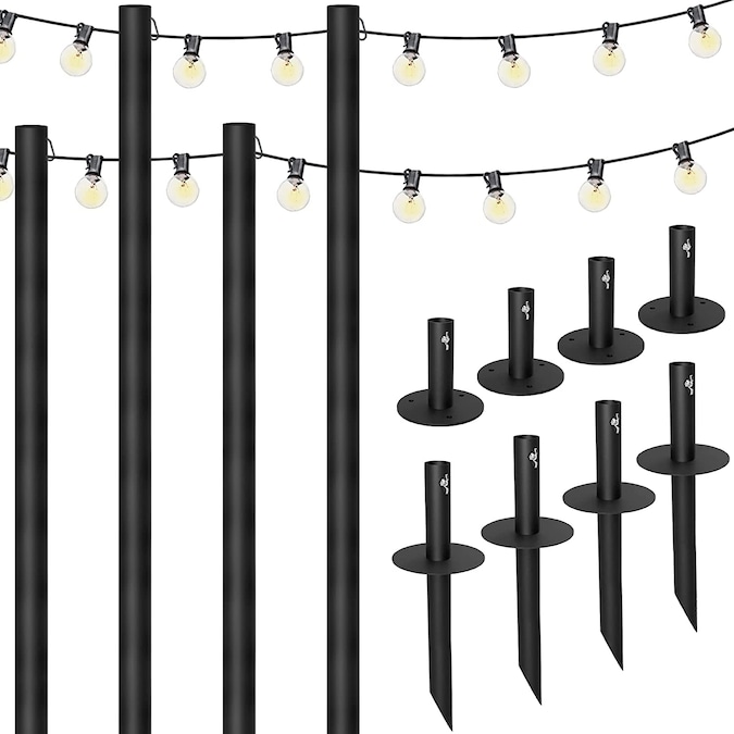 Bistro Light Poles, Outdoor String Light Pole For Deck Lights