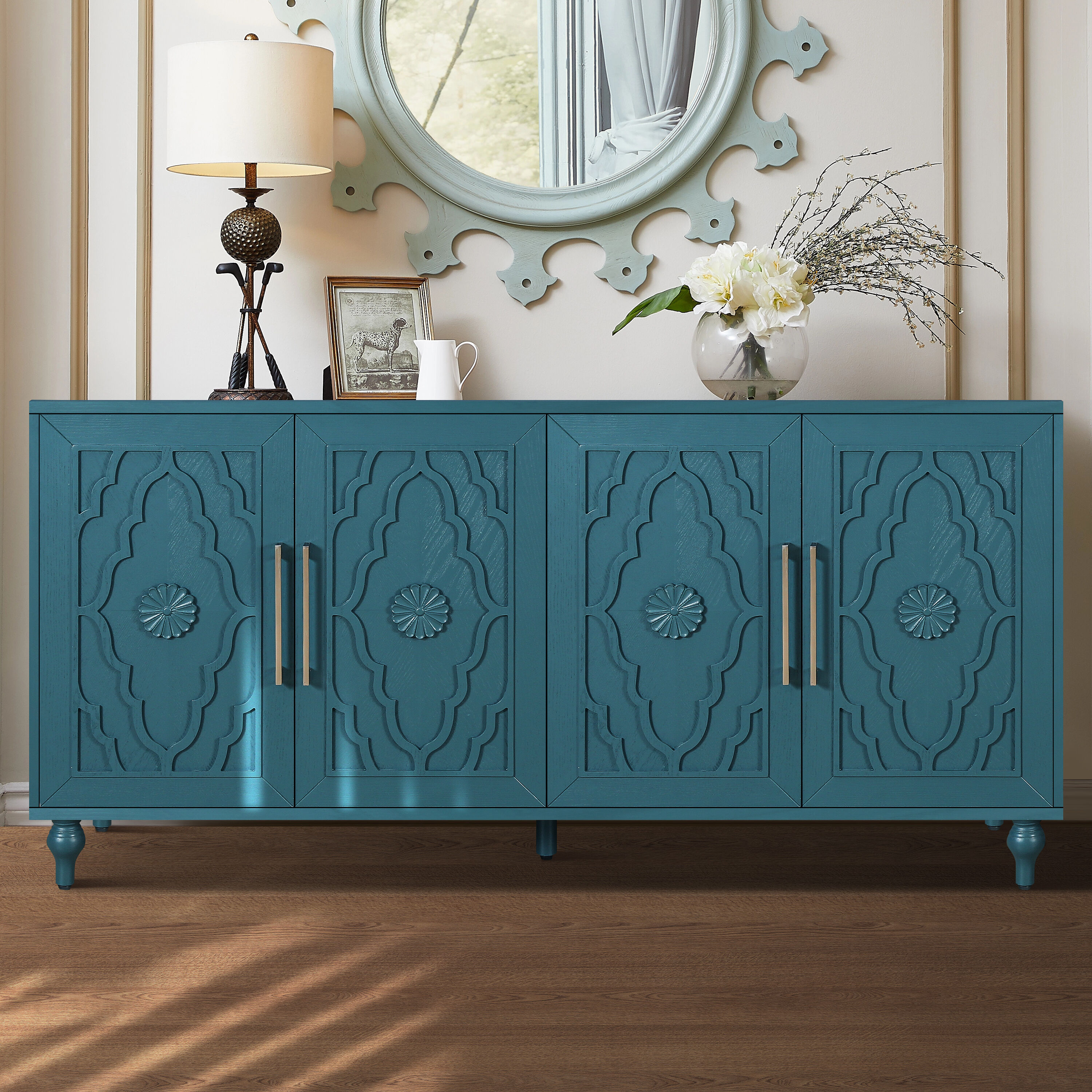 JIMSMAISON JMZFSB11NB Contemporary/Modern Navy Blue Sideboard