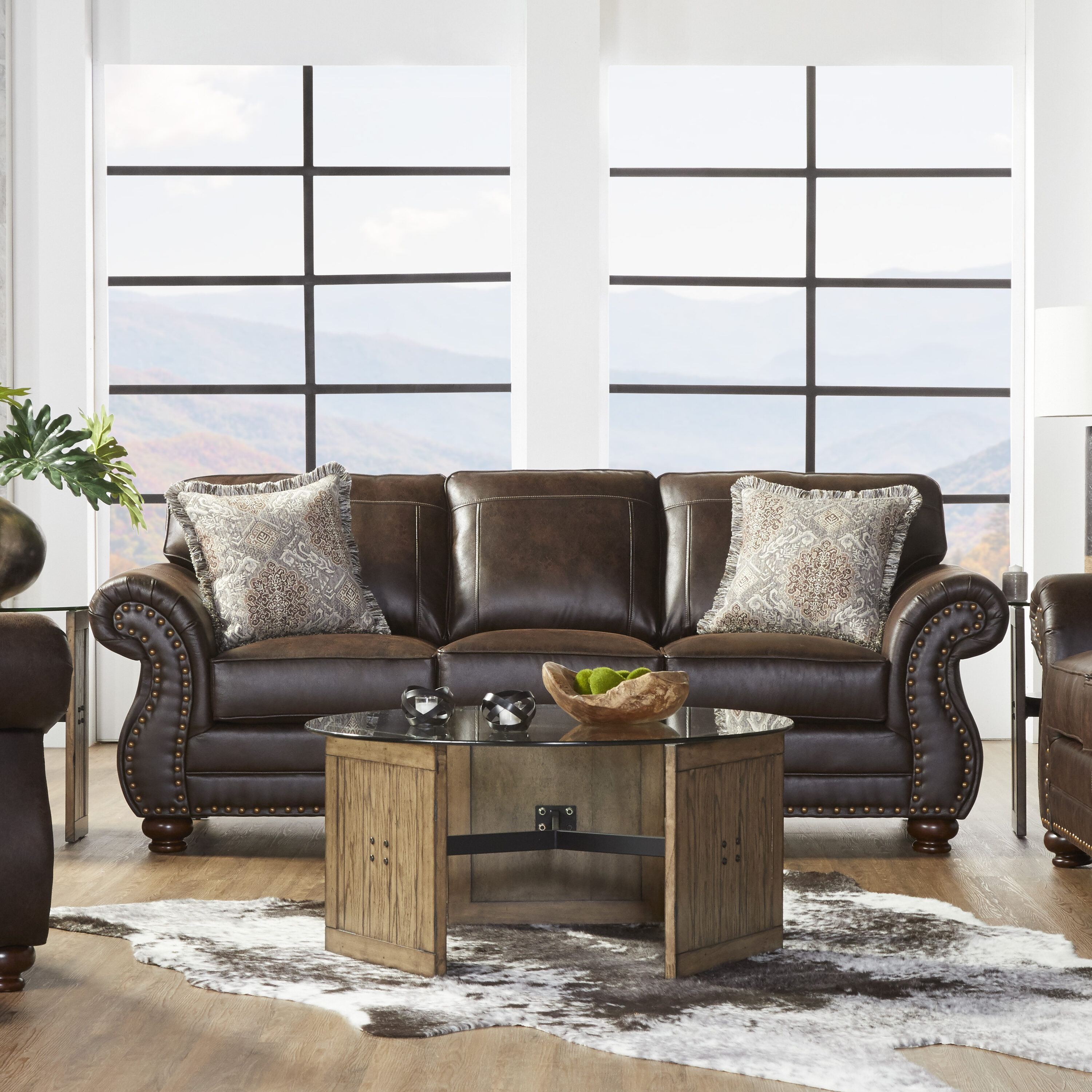 Roundhill Furniture LHU1740S-RB Living-Room-Sets - View #2