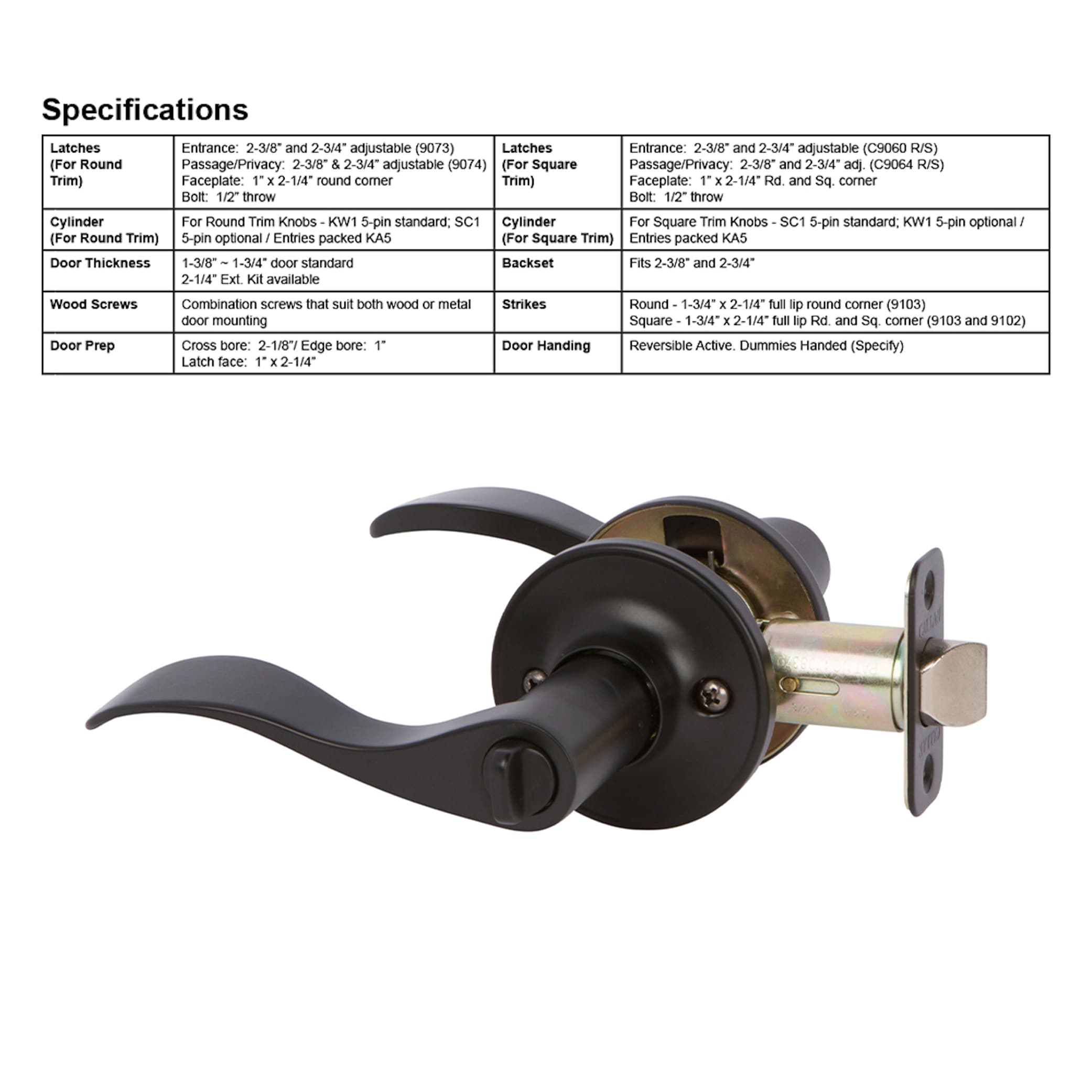 Delaney Hardware BN5024R Door-Handles - View #2