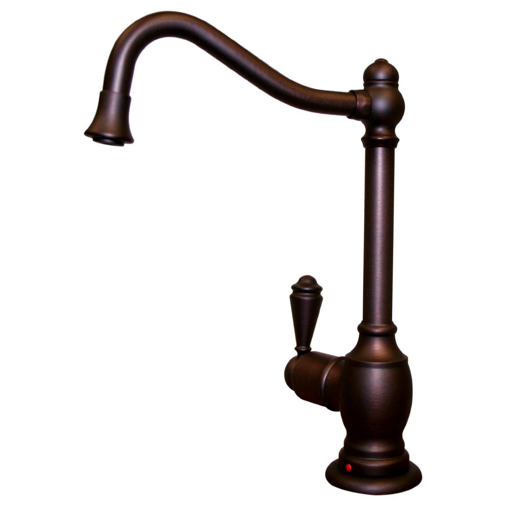 Whitehaus Collection Point of Use Instant Hot Water Faucet with Traditional Spout and Self Closing Handle