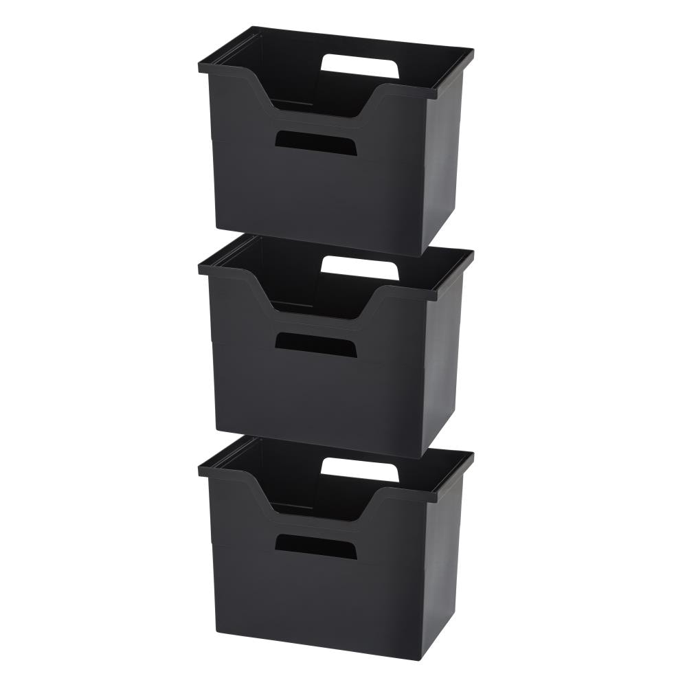 IRIS 580047 3-Pack Black File Box