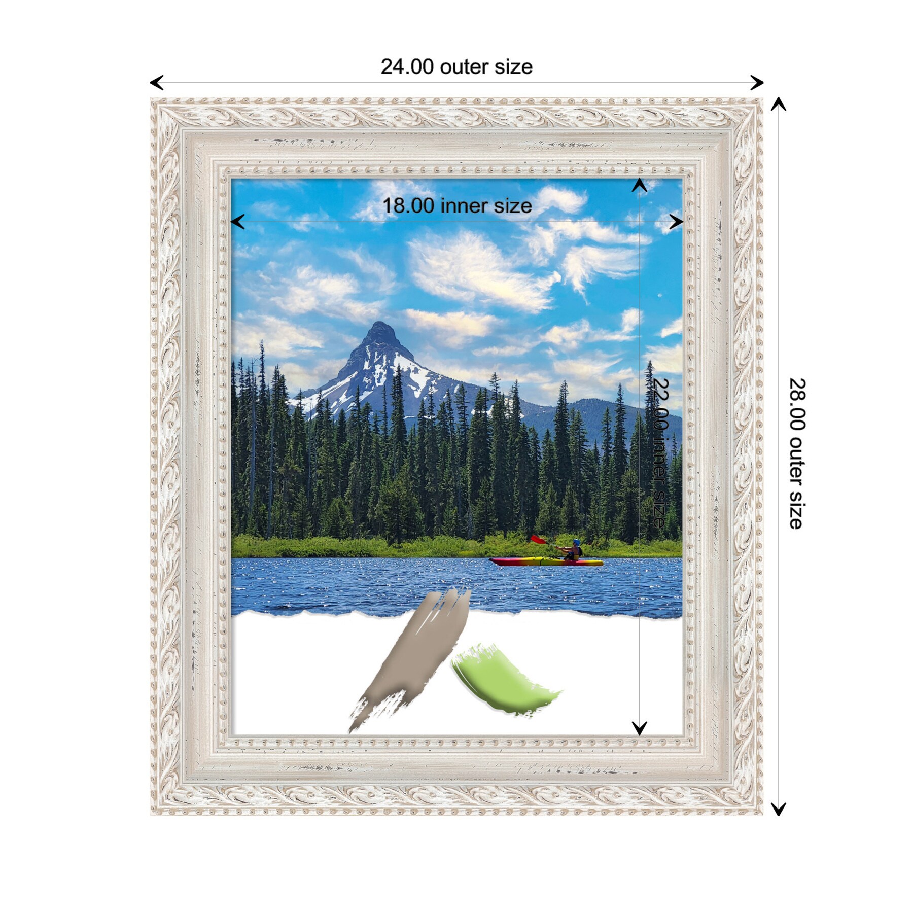 Opera Off White 18"x22" Wood Picture Frame