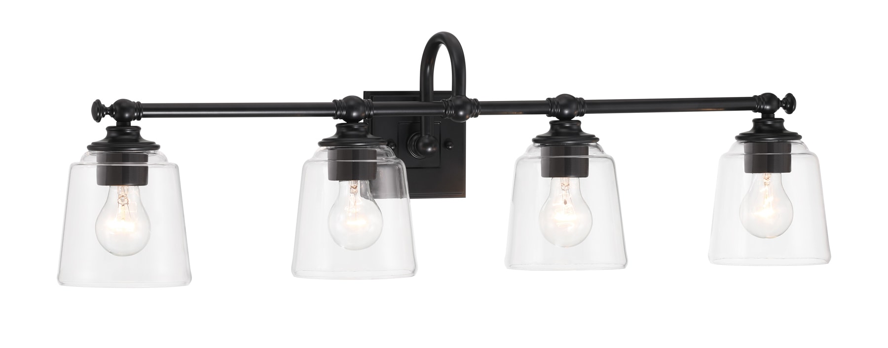 Minka Lavery 4004-66A Antonia 35-in 4 -Light Matte Black Modern/contemporary Vanity light bar