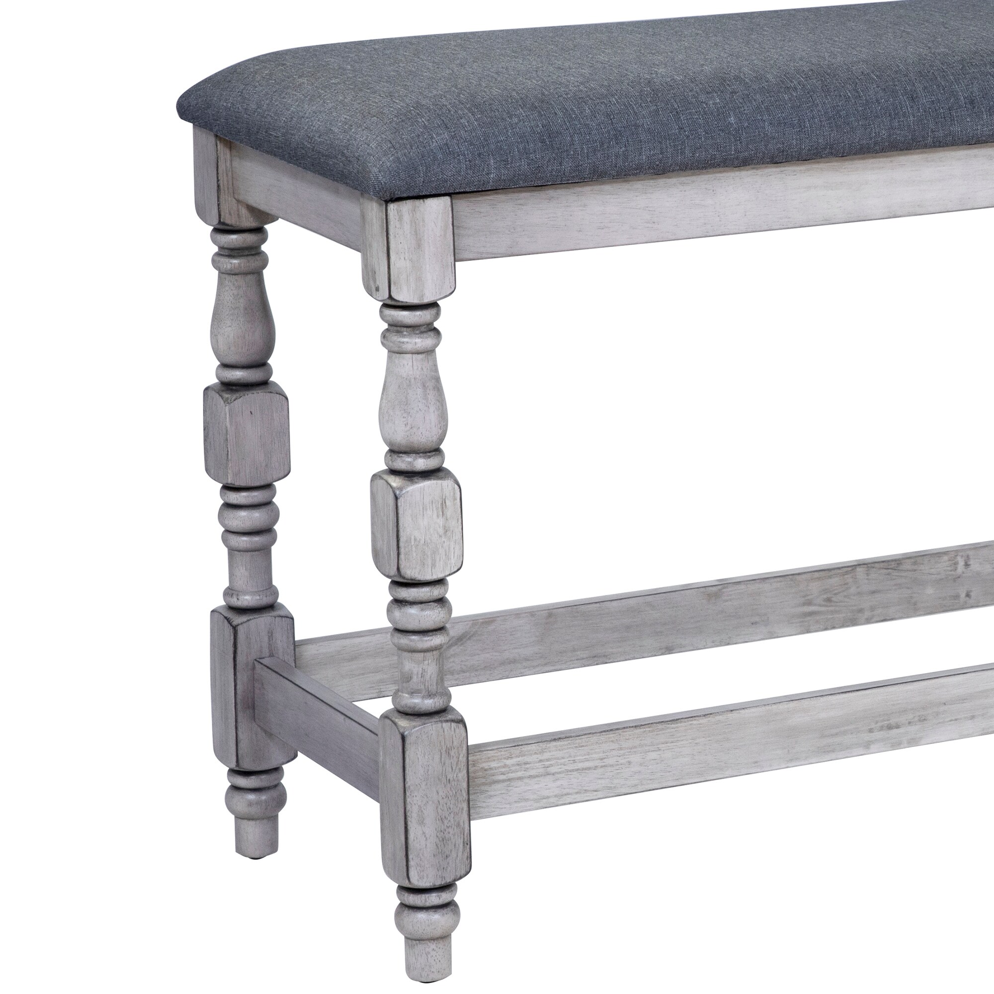 Furniture of America IDF-3979WH-PBN Dining-Benches - View #6