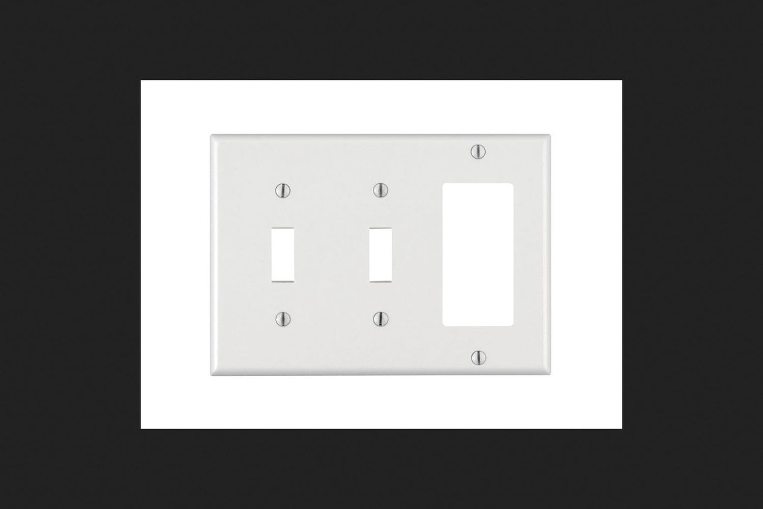 Leviton 3-Gang Combination Wallplate - White Standard Size Indoor Use #DIB-BG-525382QTY-10