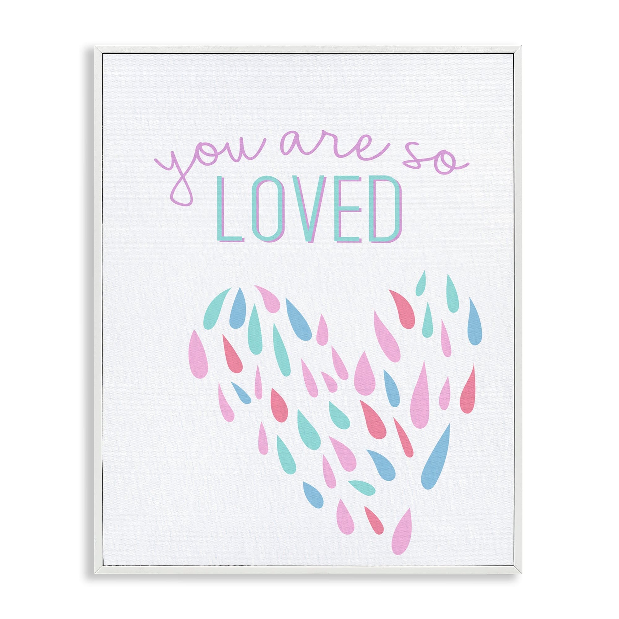 Stupell Industries BS-431-WFR-11X14 So Loved Abstract Heart White Framed Giclee Art By Kim Allen 11 x 14