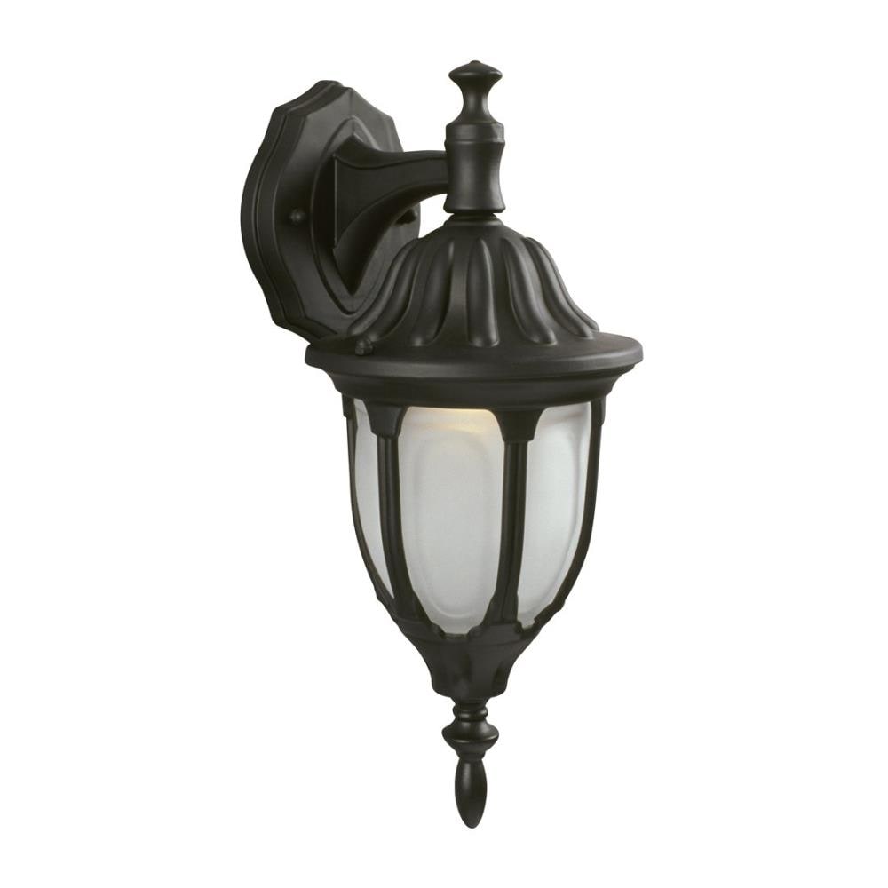 Galaxy Lighting 301130BK/FR 1 -Light 14.96-in H Black Hardwired Outdoor Wall Light