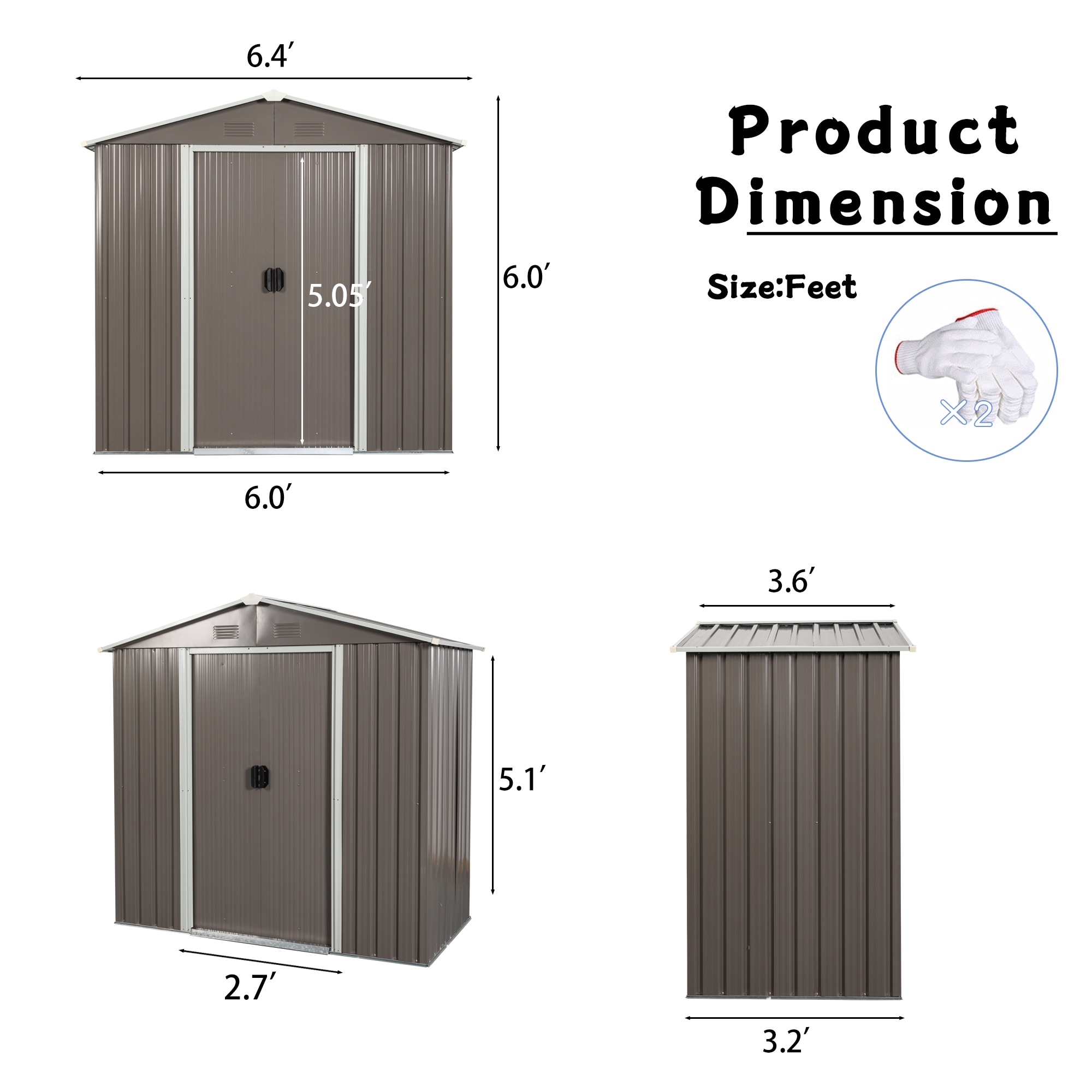 Xspracer ML-OS723 Metal-Storage-Buildings-Sheds - View #2