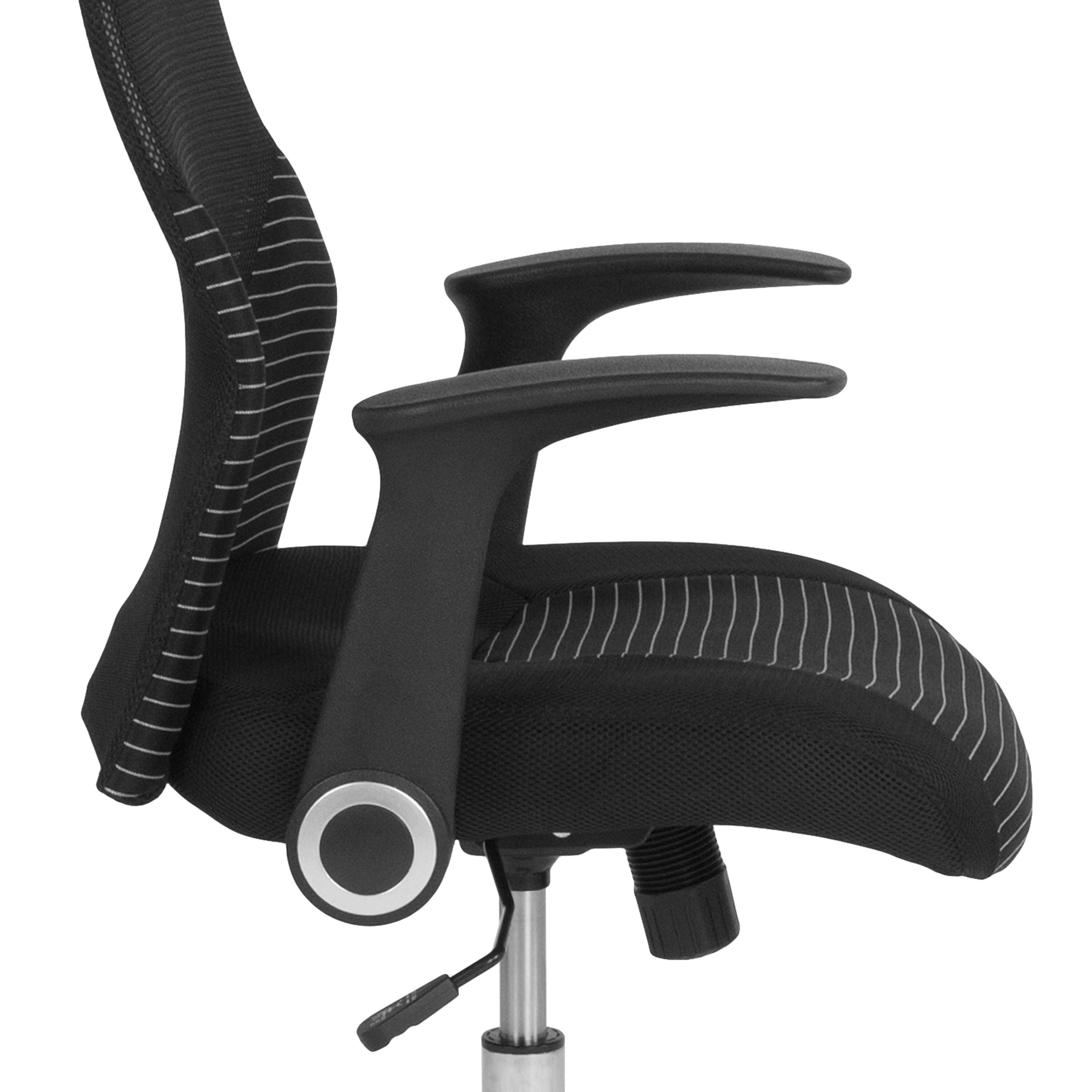 Milford High Back Black and White Mesh Executive Office Chair