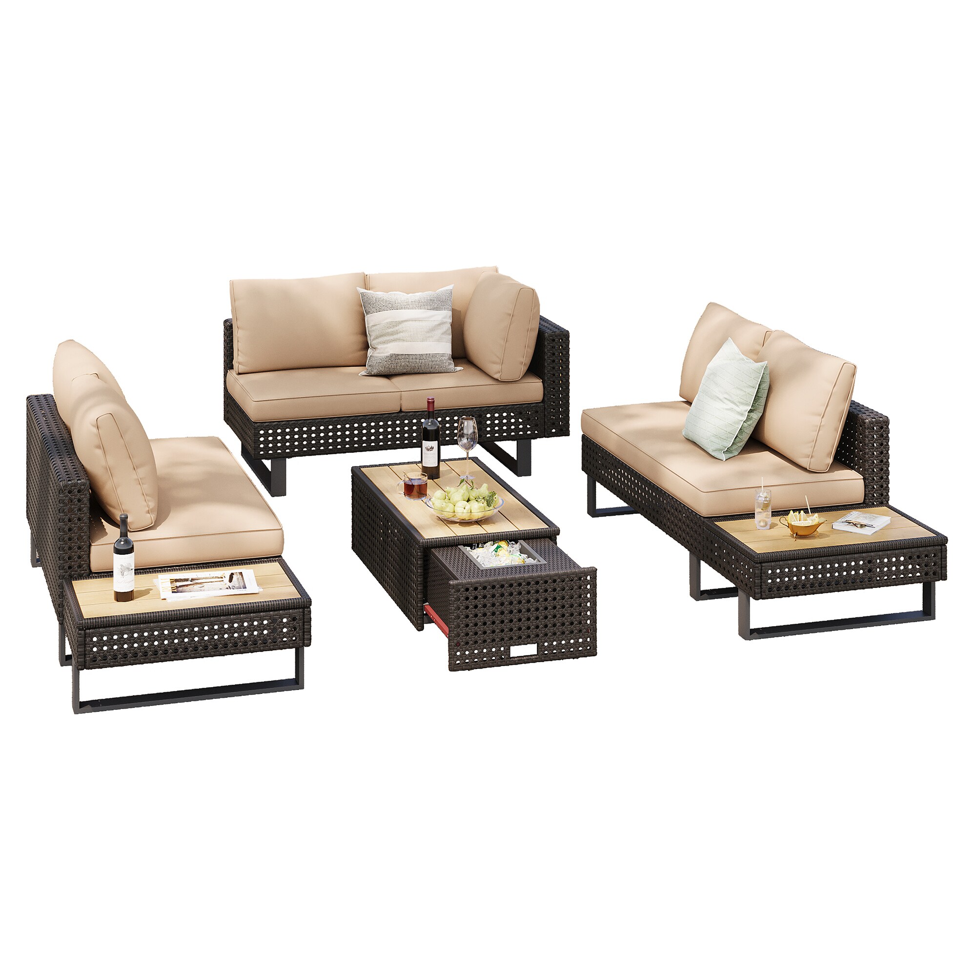 SINOFURN SYB260077BN Patio-Sofas-Daybeds - View #8