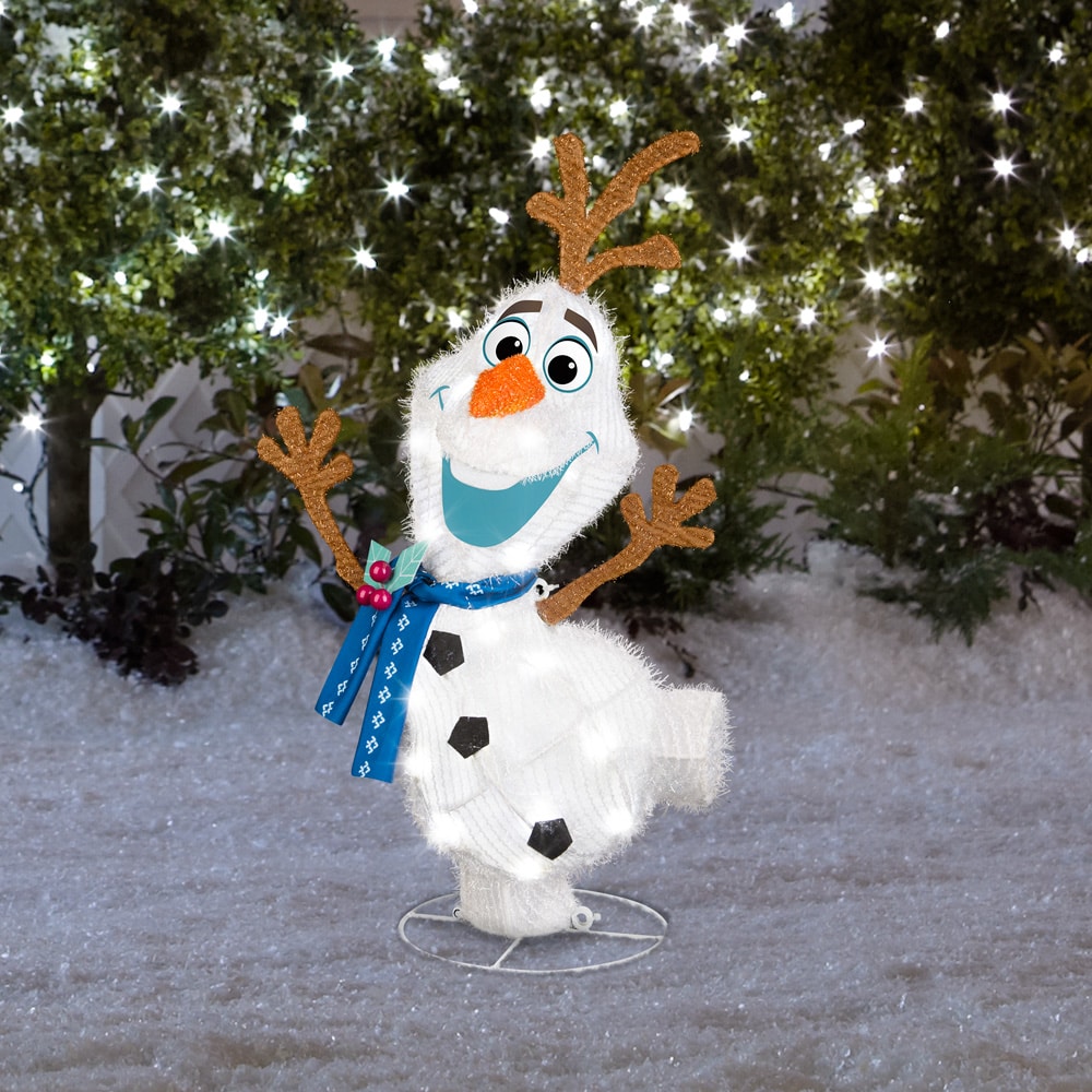 Disney Olaf 21.65-in Licensed Door Decoration with Clear LED ...