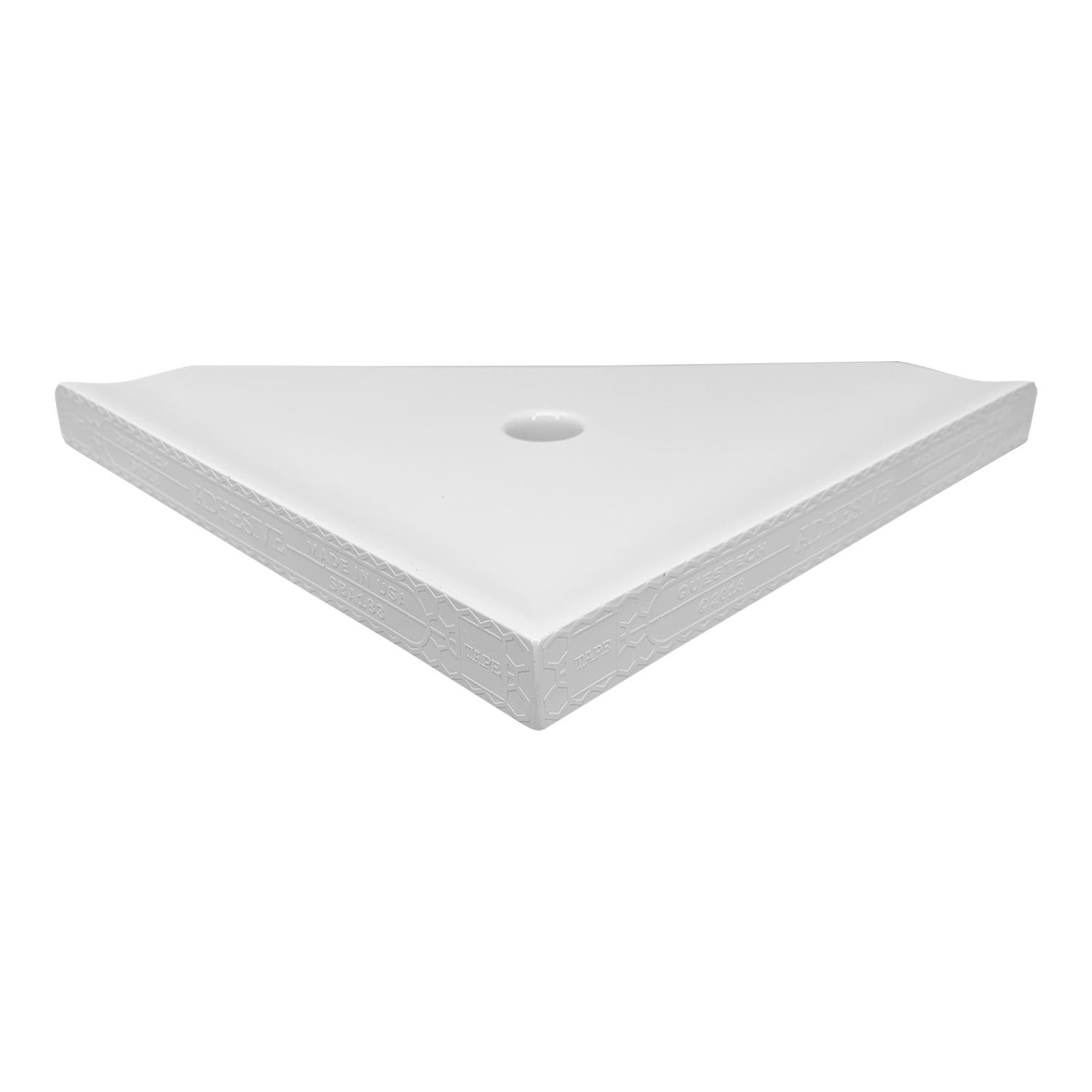 8 Polished Light Gray Ceramic Corner Shelf Elegant Shower Shelf With a  Drain Hole two Sided Tapes Included 