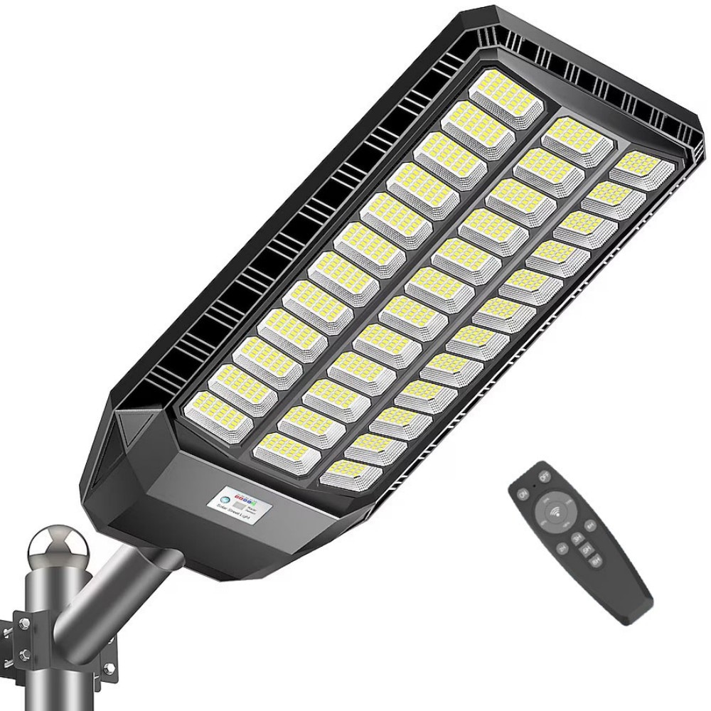 MELLIN 520000 -Lumen 8000 -Watt Matte Black Solar LED Outdoor Motion-Activated Area light (Bulb Included)