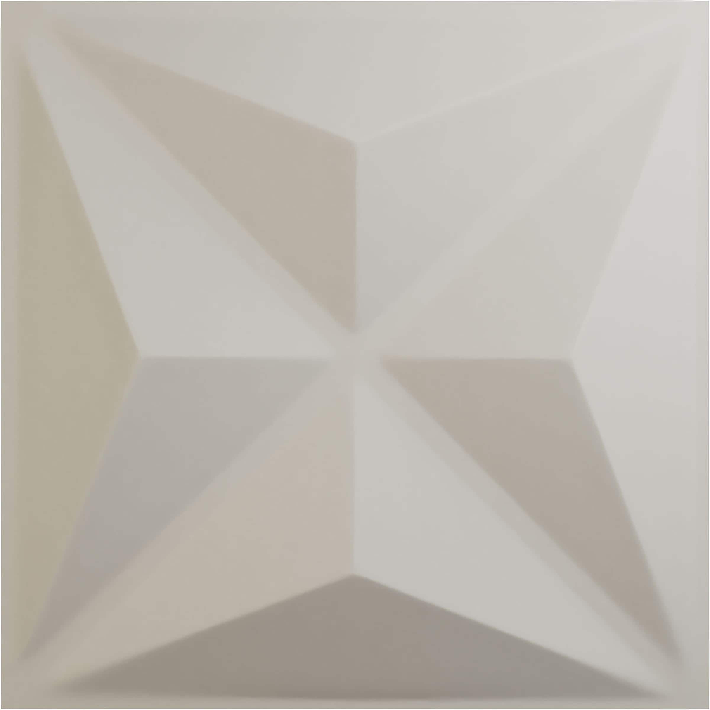 Ekena Millwork WP20X20HVGBW 19-5/8-in x 19-5/8-in Embossed UltraCover Satin Blossom White PVC Wall Panel Abstract