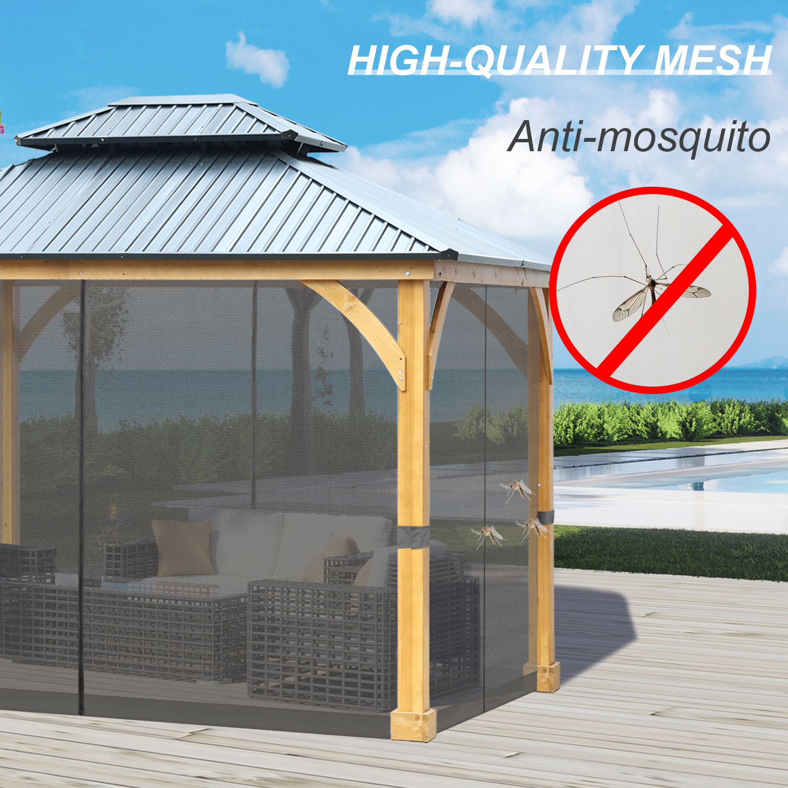 Aoodor A003-PGYGY Gazebo-Parts-Accessories - View #5