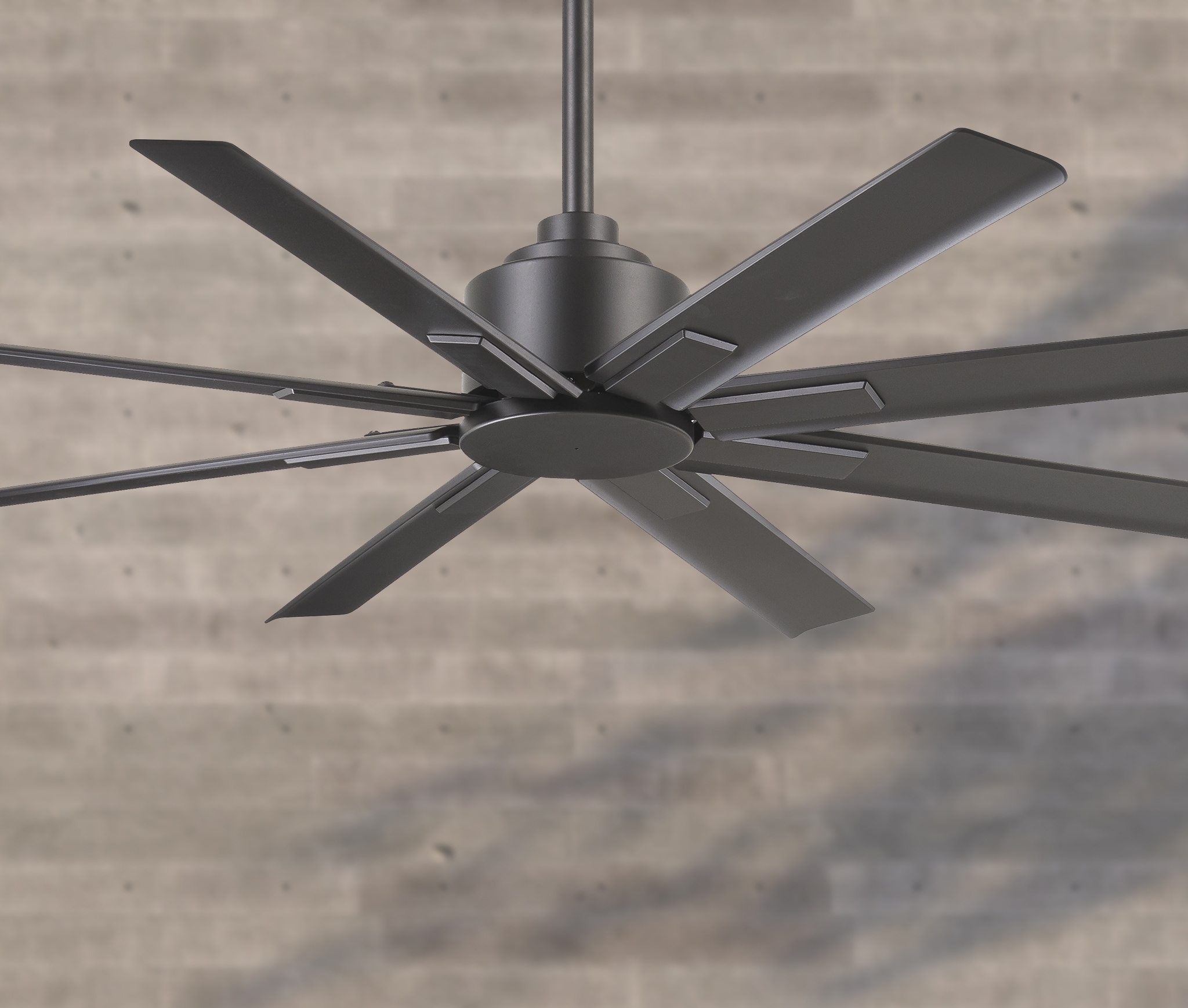 Minka Aire F896-52-SI 52-in Outdoor Smoked Iron with Smoked Iron Blades Ceiling Fan Without Light - Remote Included ( 8 -Blade )