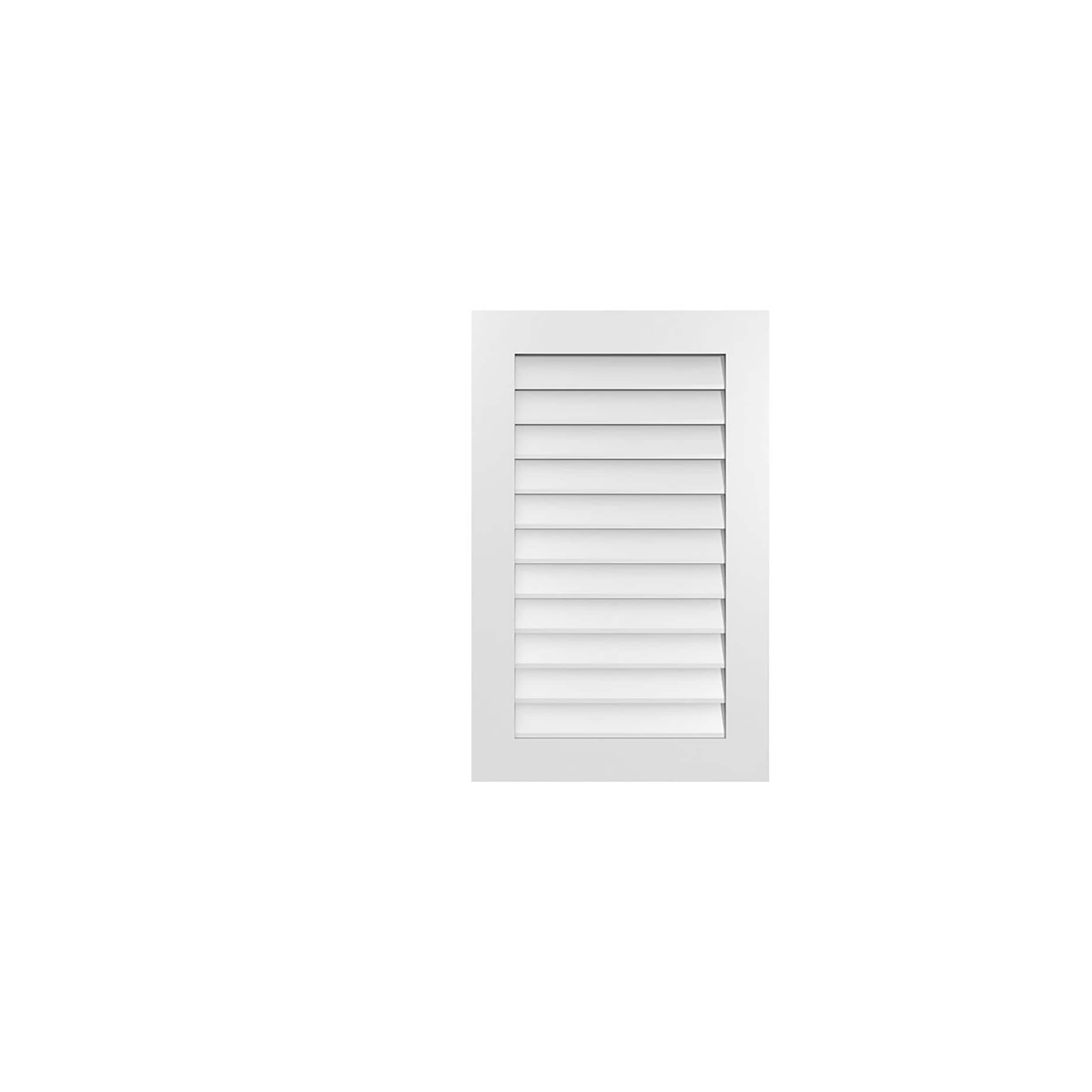 Ekena Millwork GVPVE24X3801SN 24-Inches x 38-Inches Off-white Rectangle PVC Gable Louver Vent
