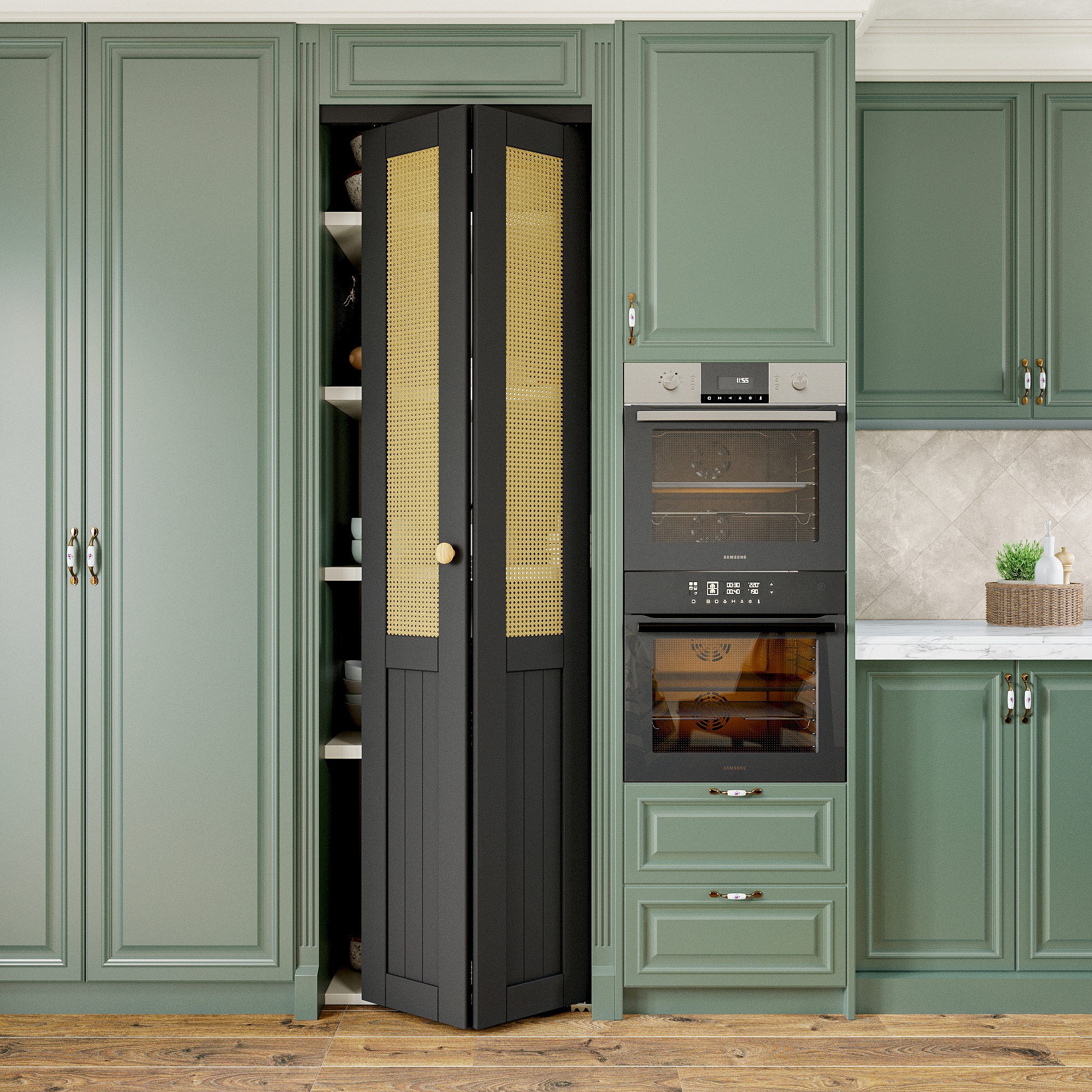 JUJUBON ZDTB-HL-BL-24 Bifold-Sliding-Closet-Doors - View #2