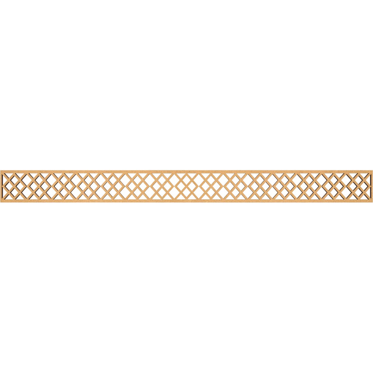 Ekena Millwork MLDB04X46HADMF Hadley Fretwork Flat Trim 4-in x 3.87-ft Brown Unfinished 2157645 Pierced Wall Panel Moulding
