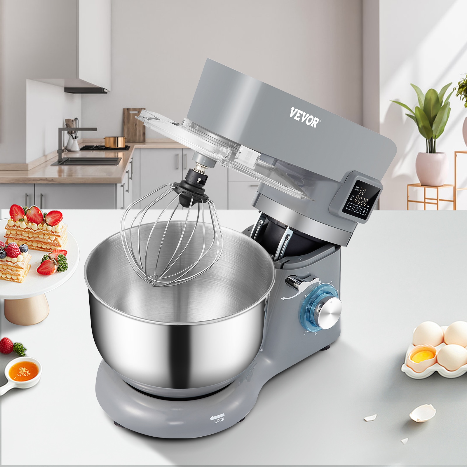 VEVOR 6 Speeds 660W 5.8Qt Stand Mixer Stainless Steel 5.8-Quart Commercial/Residential Bowl-lift Stand Mixer XRLLSJBJHHBDFN8Q4V1 Sansujyuku sansujyuku.com