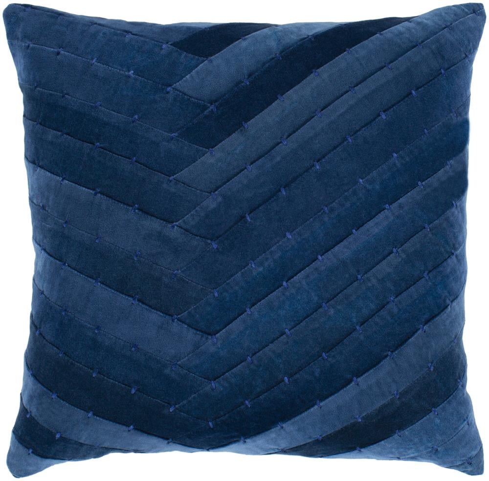 Surya AVA002-2020D Aviana 20-in x 20-in Navy Square Indoor Decorative Pillow