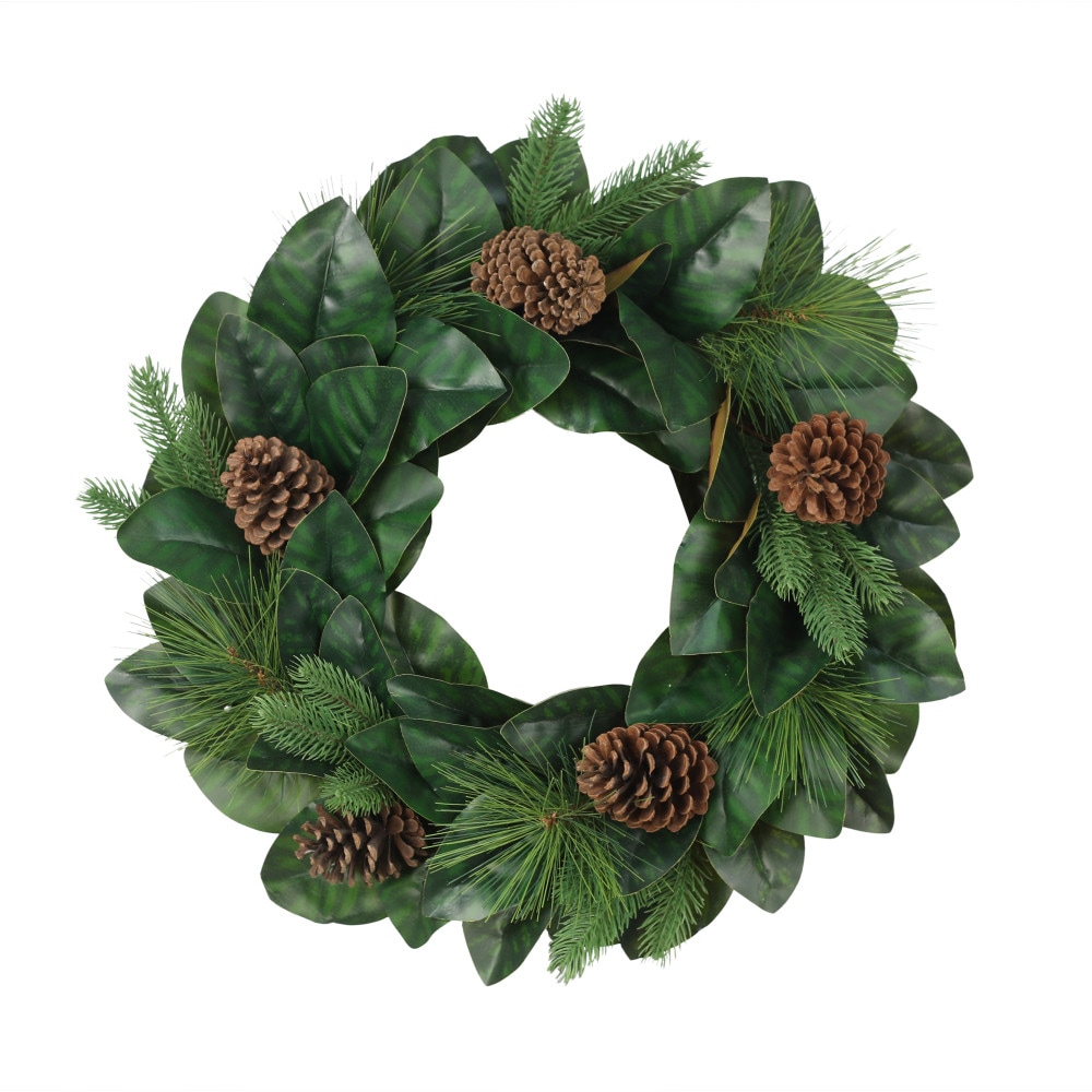 Puleo International 3819A-W24 24-in Indoor/Outdoor Green Pine Artificial Christmas Wreath