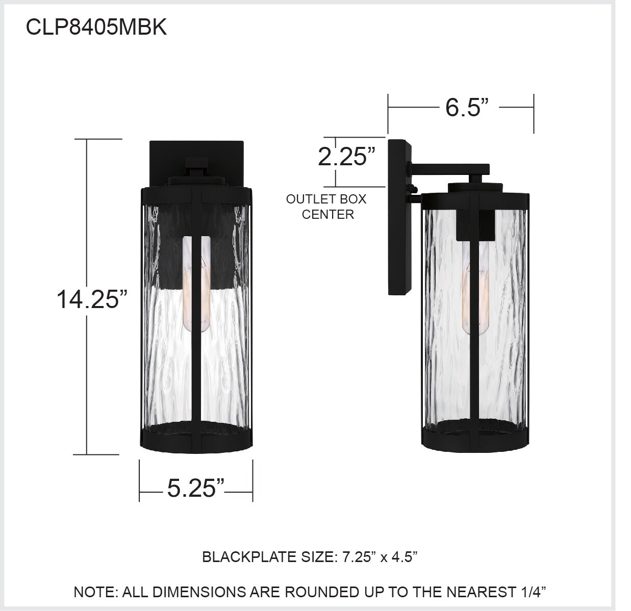 Quoizel CLP8405MBK Outdoor-Wall-Lighting - View #5