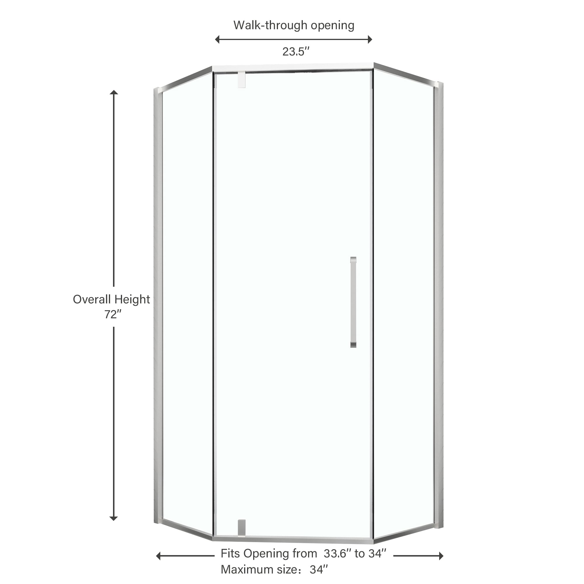 Lordear HWM-LD-3B31-1-34CH Shower-Doors - View #6