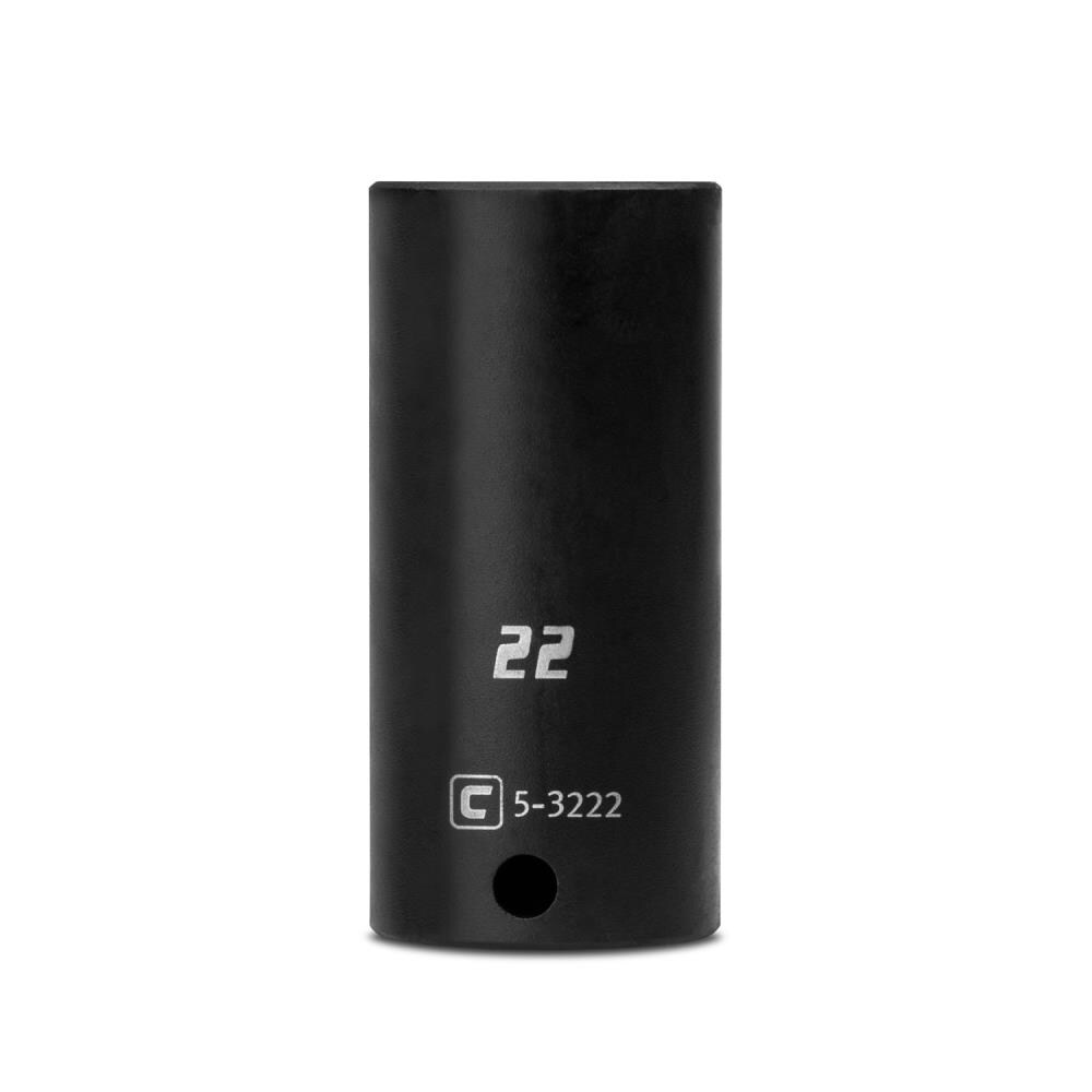 Capri Tools CP53222 Metric 3/8-in Drive 22mm 6-point Impact Socket Individual