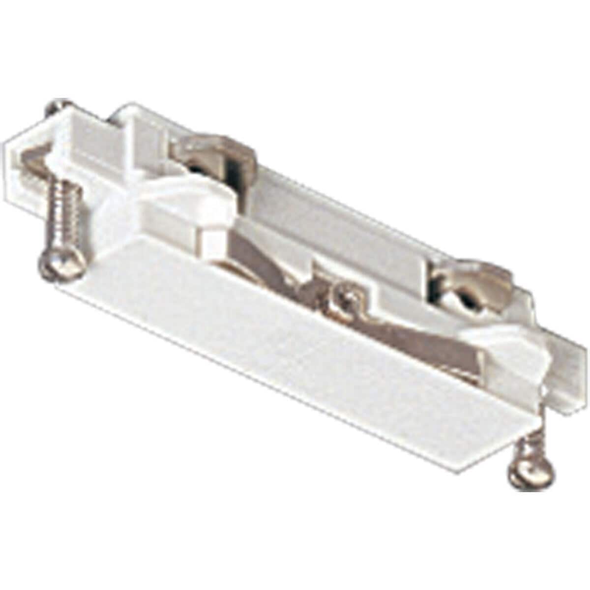 Progress Lighting P9115-28 3-in White Mixed Material Linear Inline Connector