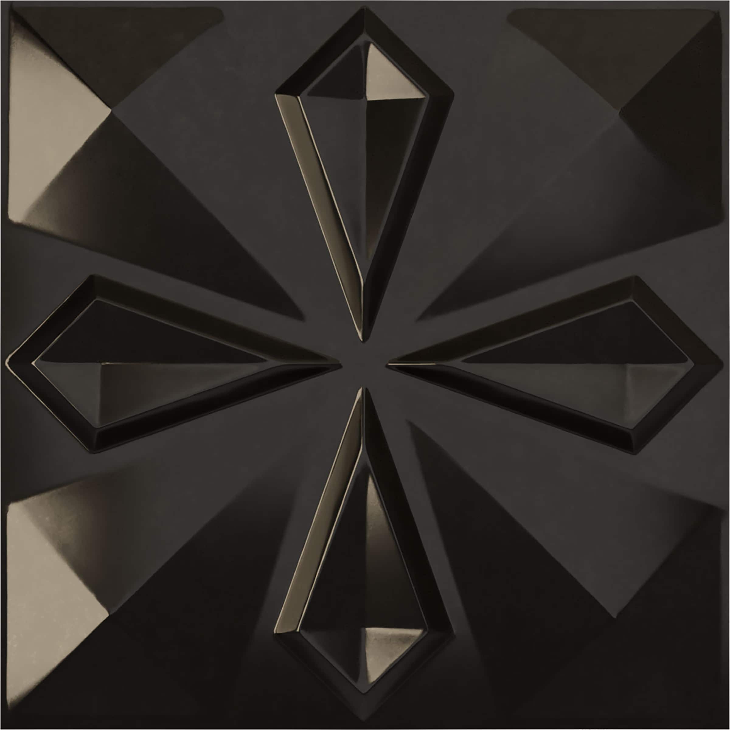 Ekena Millwork WP20X20NKECA-CASE-12 19-5/8-in x 19-5/8-in Embossed Paintable/Stainable Black PVC Wall Panel ( 12 -Pack, Covers 32.04-sq ft )