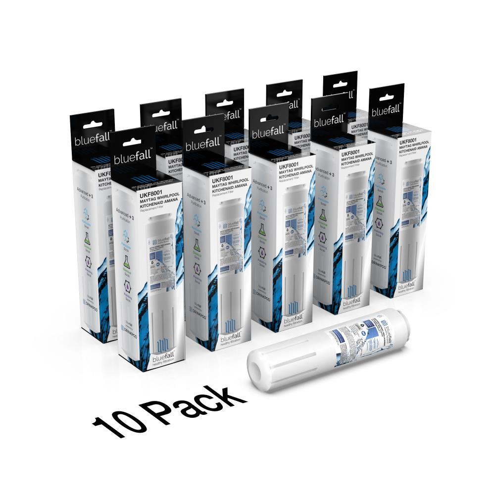 Bluefall BF-UKF8001-10PACK Twist-in Refrigerator Water Filter UKF8001 10 -Pack