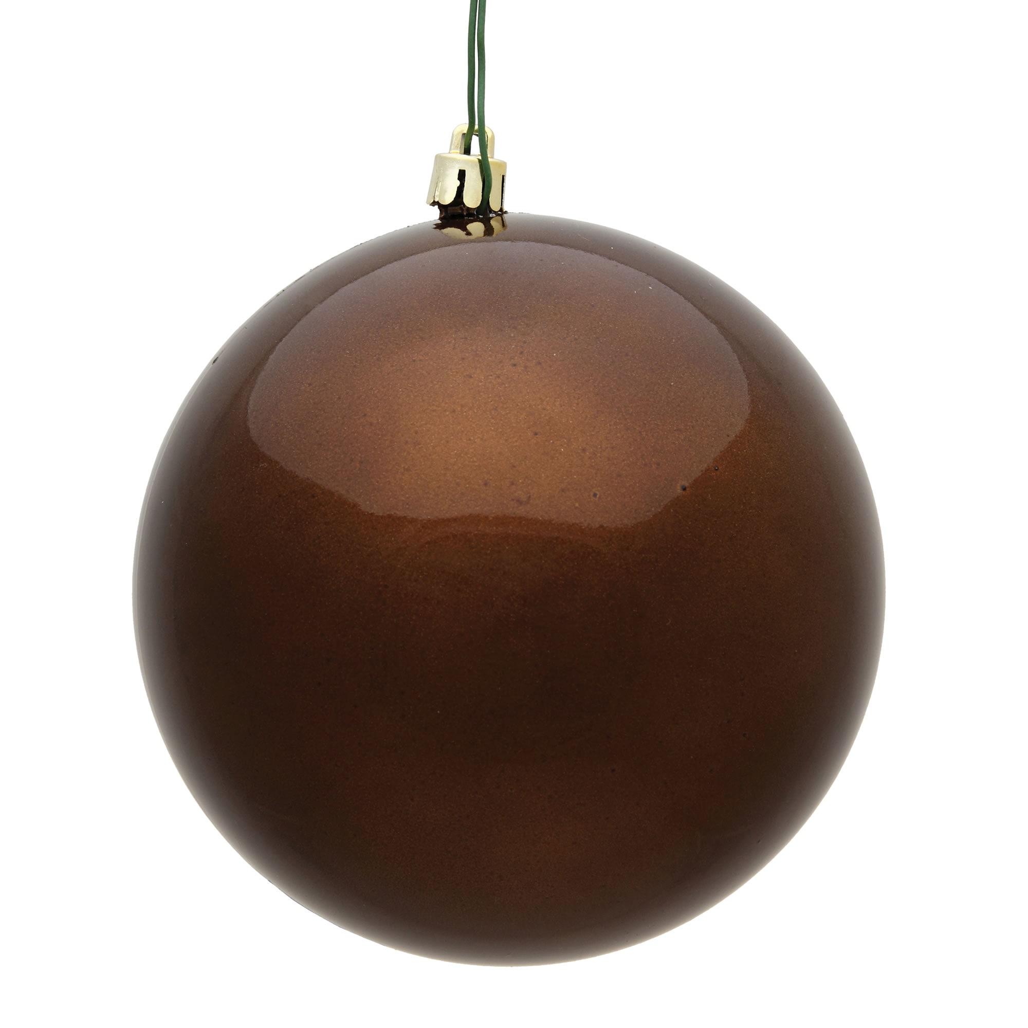 Vickerman N593076DCV Brown Ball Standard Indoor/Outdoor Ornament Shatterproof