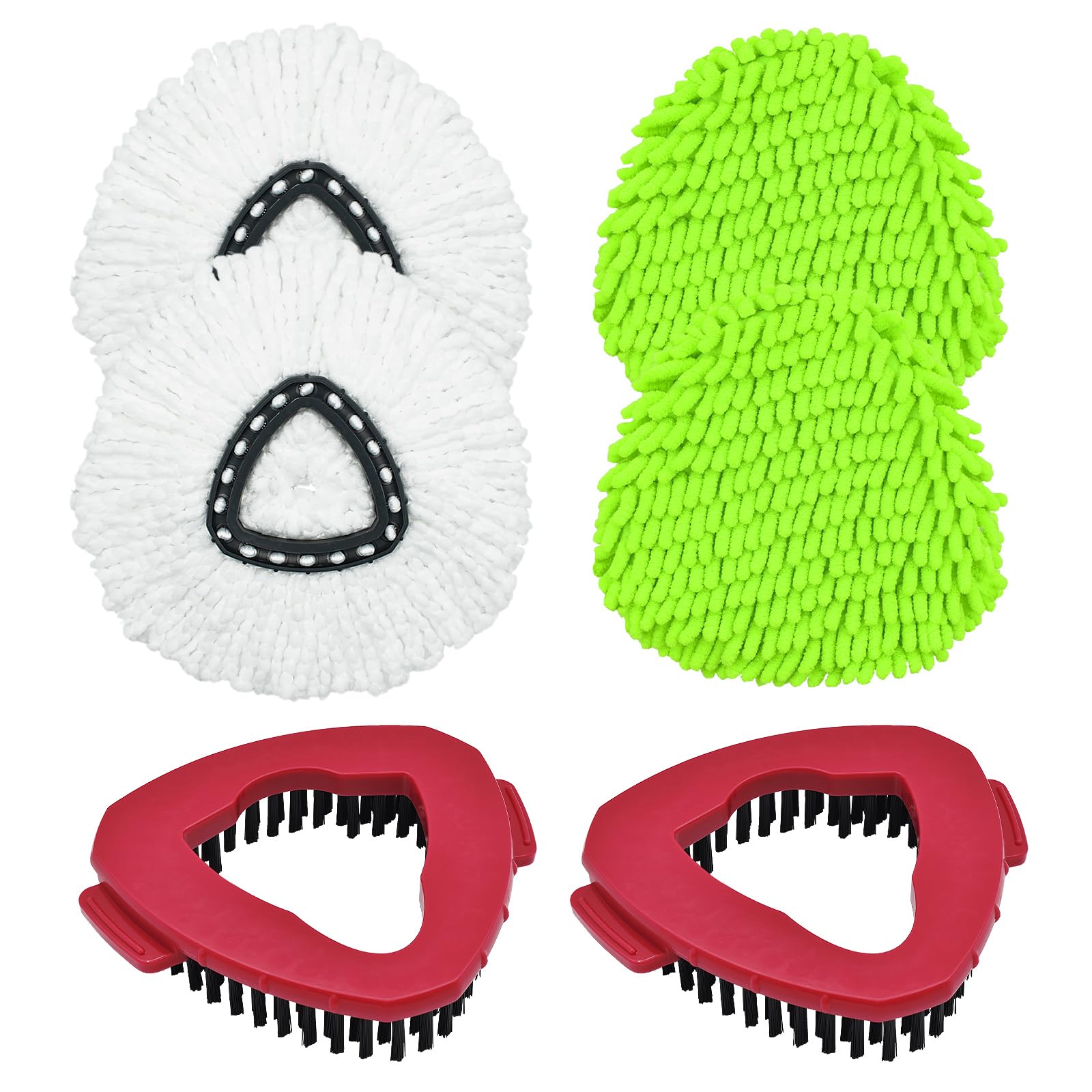 LAIFUCAM  Microfiber Spin Mop Replacement Head 6 pcs for EasyWring 1 Tank System Deep Cleaning Machine Washable Scrubber Mop Head