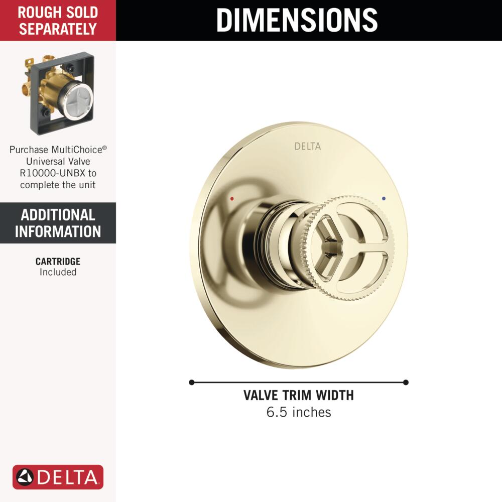 Delta T14058-PN Bath-Shower-Facc - View #3