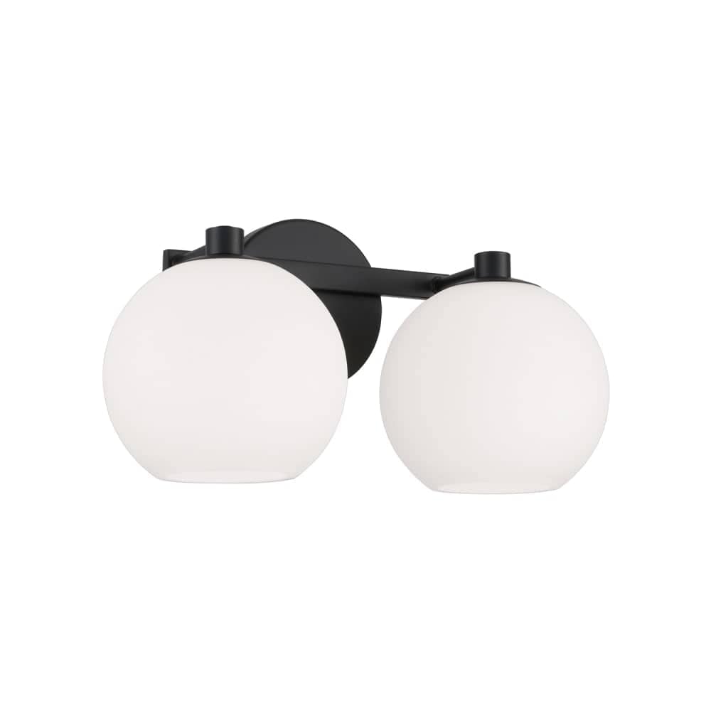 Capital Lighting  152121548 Ansley 2 Light 15 Inch Wide Vanity Light with Soft White Glass Shades