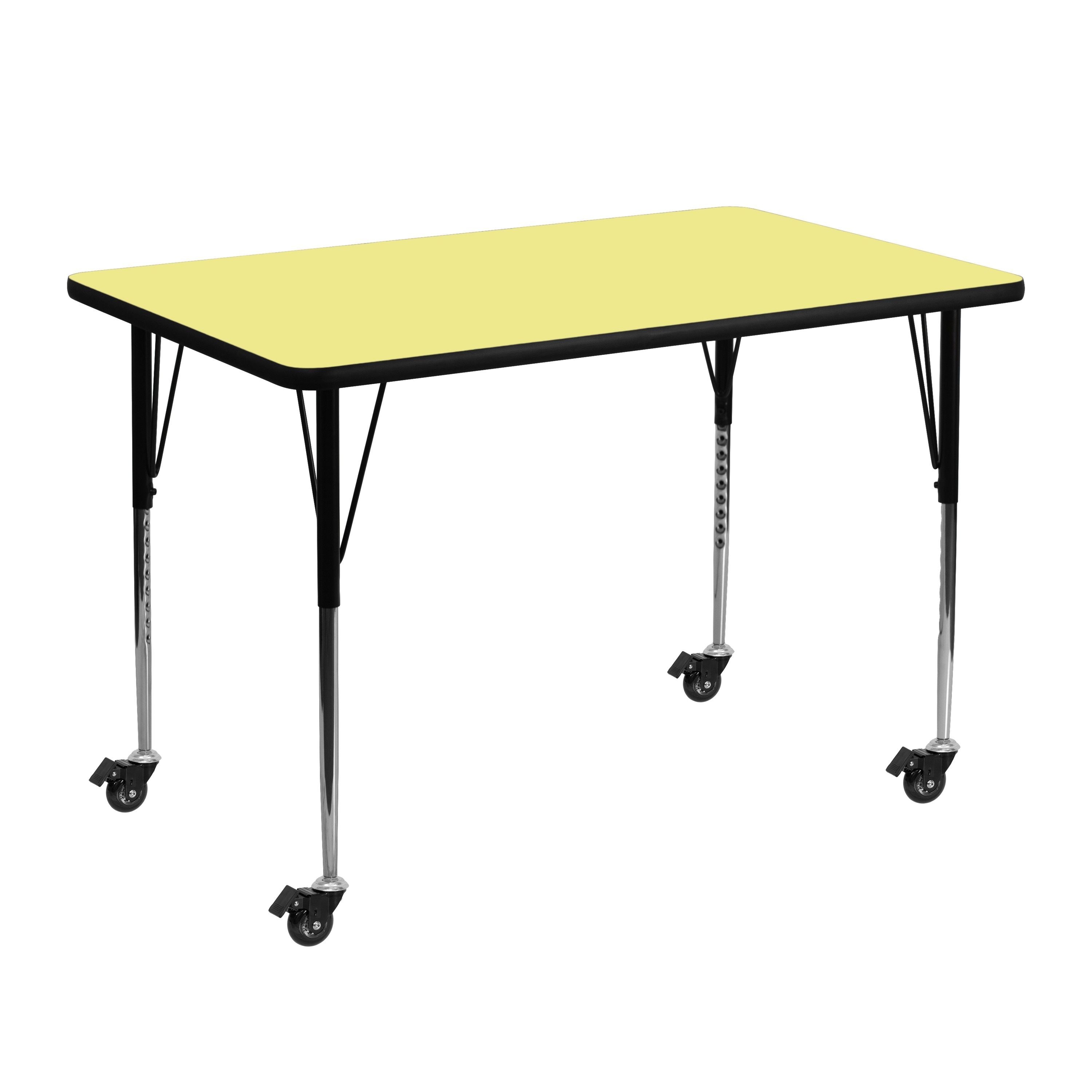 Flash Furniture 847254080392 Yellow Rectangular Kid's Play Table