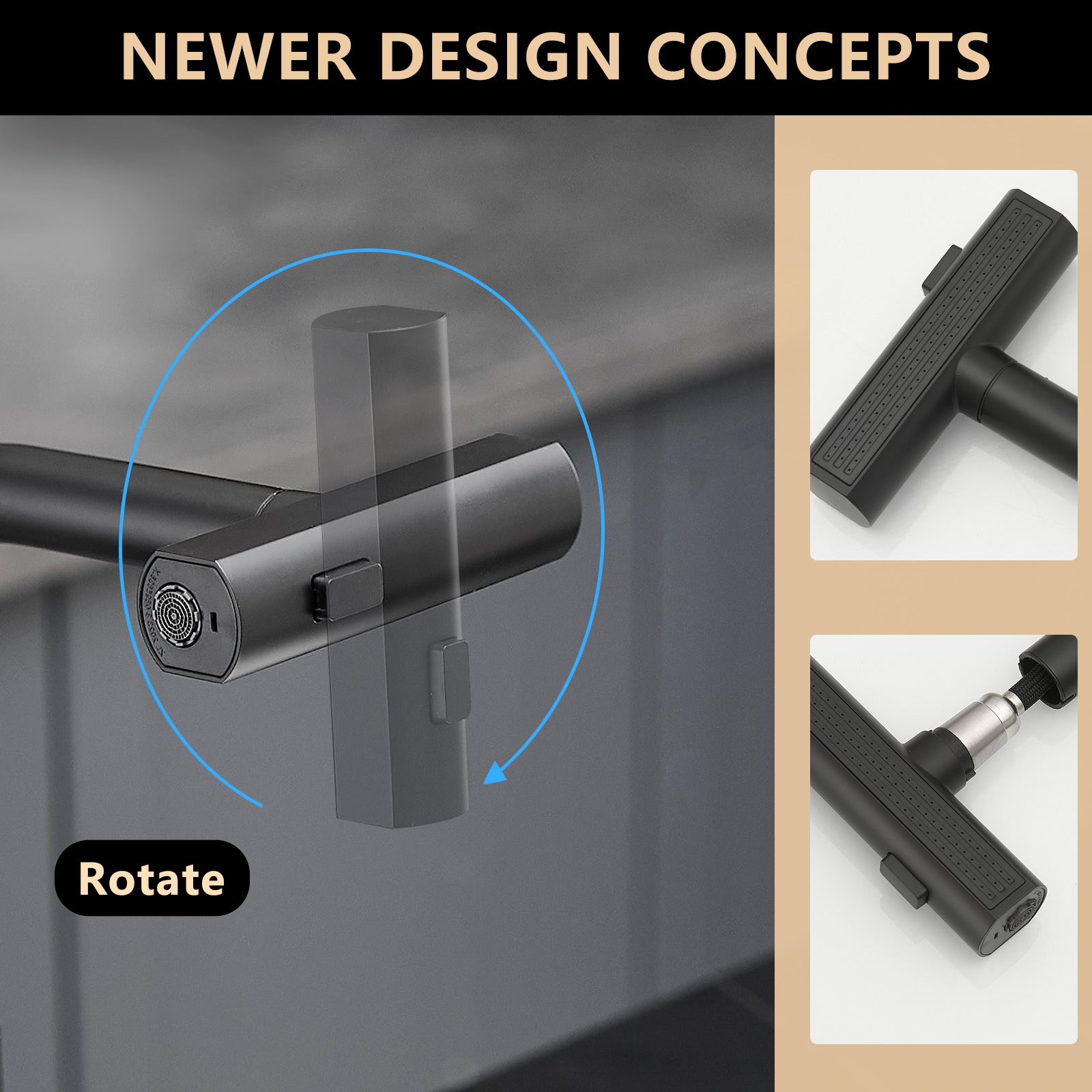 Mondawe AM-K163A-MB Kitchen-Faucets - View #2