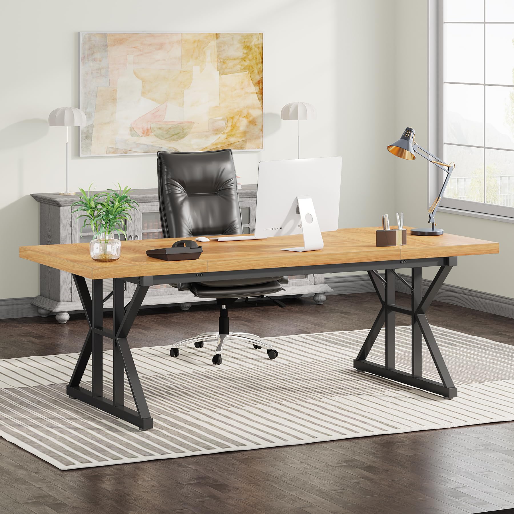 Tribesigns LWFD-JW0602 Office computer desk Multiple colors/finishes 1 -Person Conference table ( 70.86-in W x 29.52-in H )