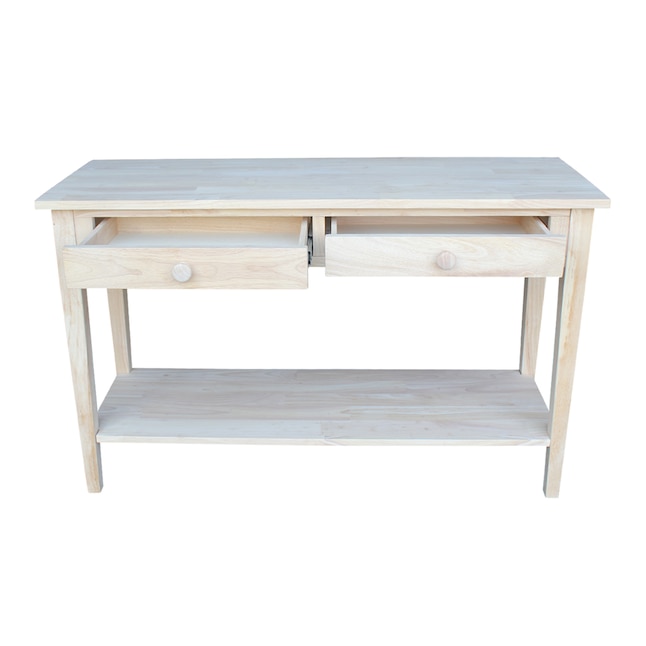 International Concepts Spencer Casual, Unfinished Console Table With Storage