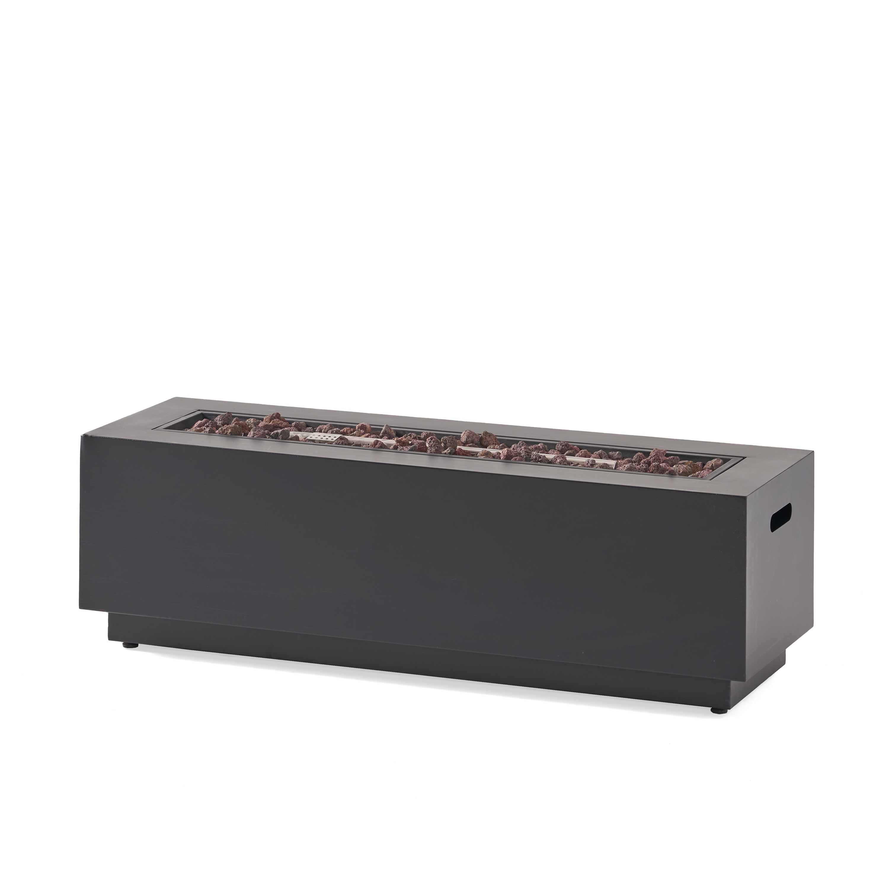 Best Selling Home Decor 317516 48-Inches W Dark Gray Iron Rectangle Tabletop Liquid propane Fire table