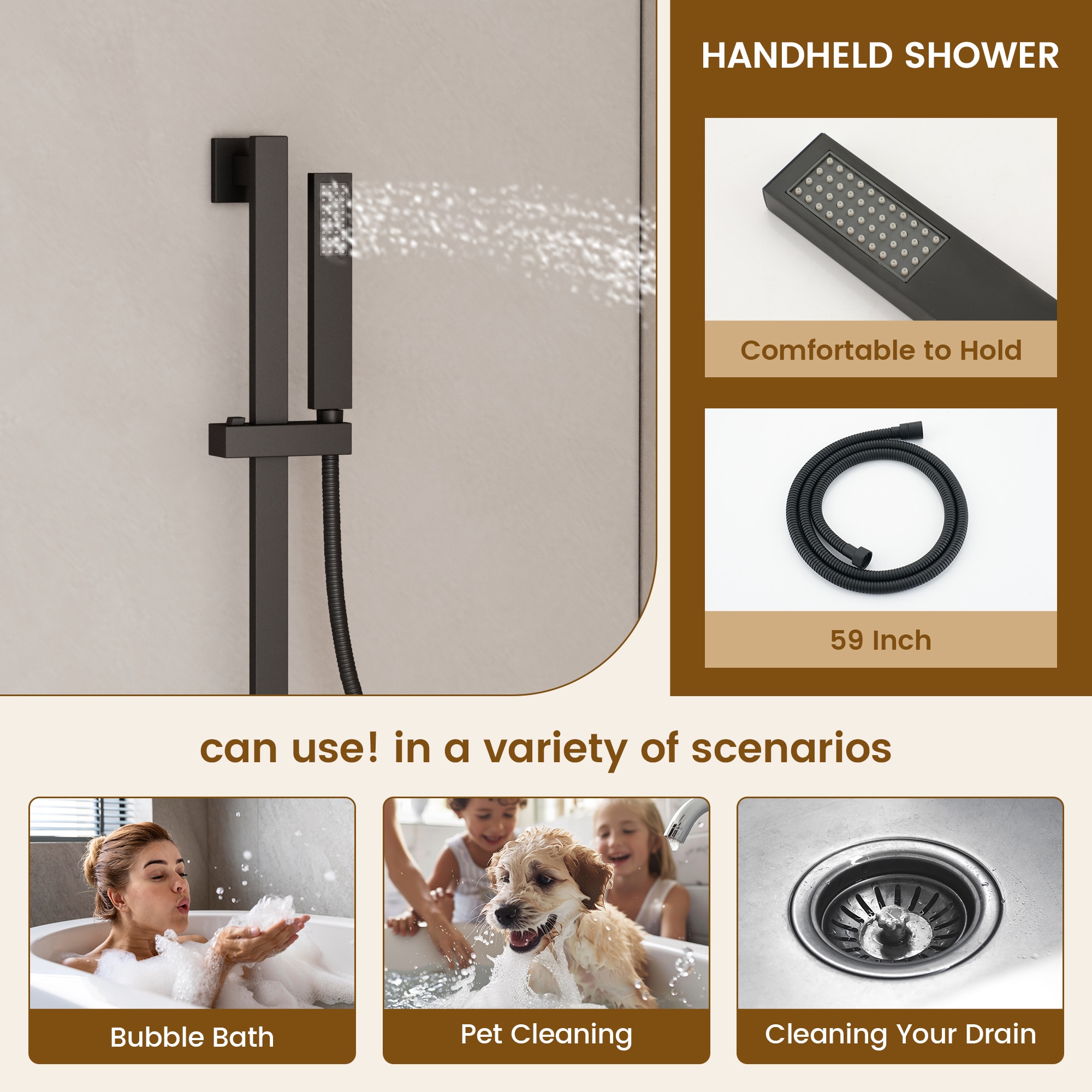 CASAINC CA-A4372-MB Showerhead-Bar-Panels - View #5