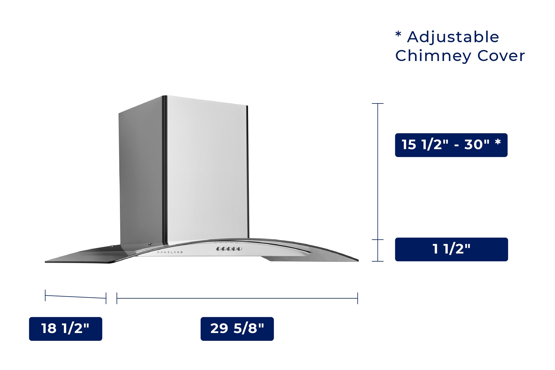 Hauslane WM-600SS-30 Wall-Mounted-Range-Hoods - View #12